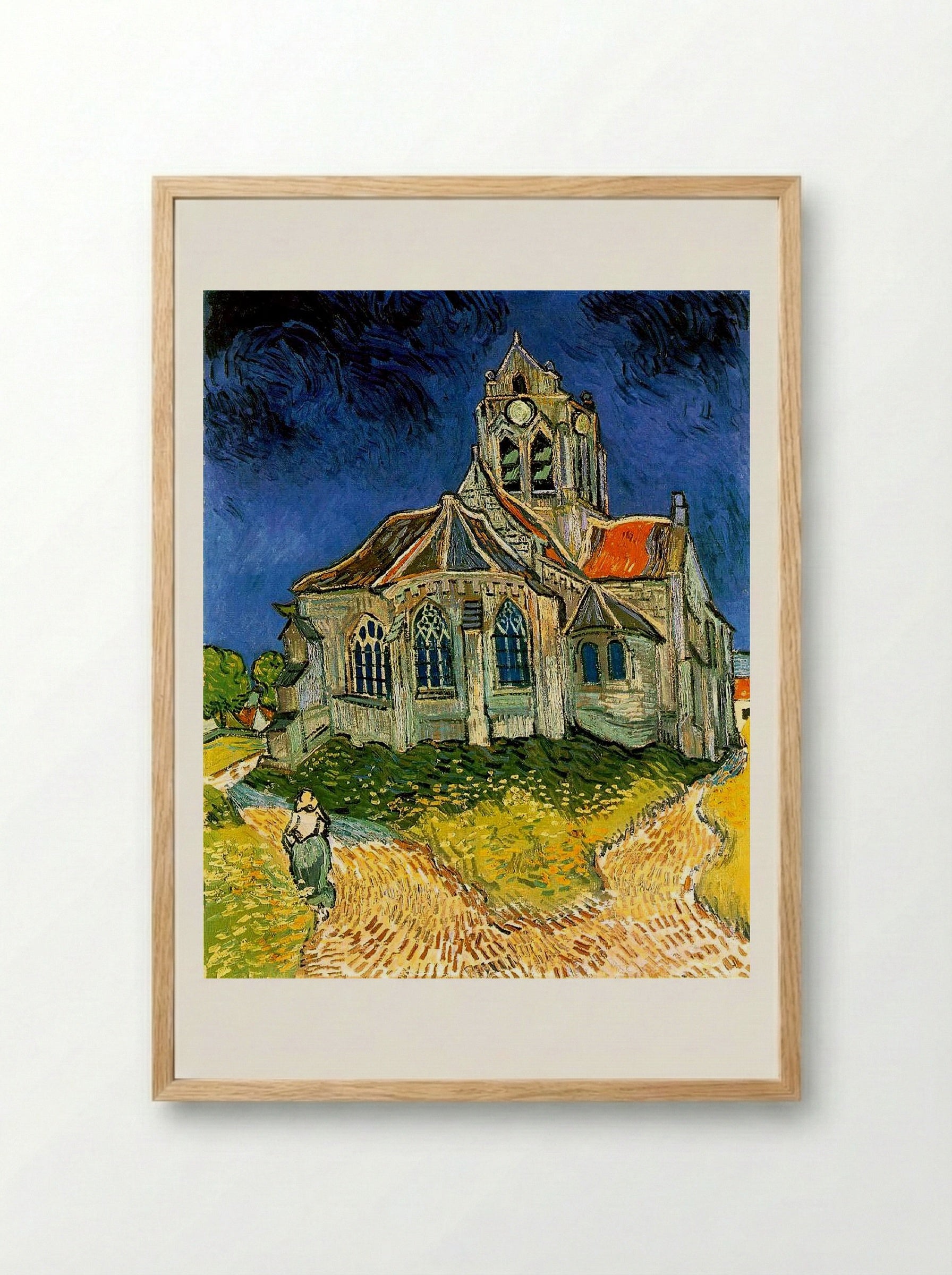 The Church at Auvers - Vincent van Gogh - Framed Print Wood