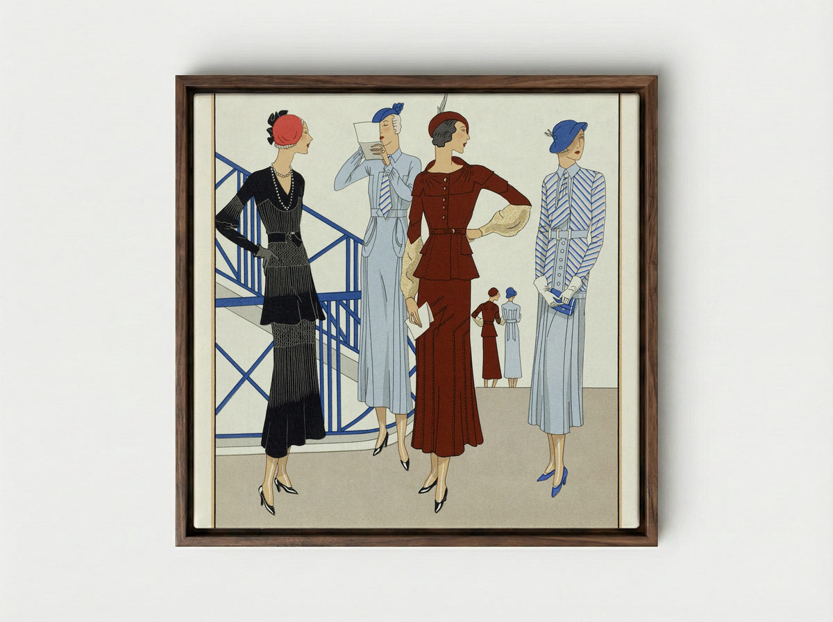 Ladieswear, 1932 - Martial et Armand and Bernard et Cie - Framed Canvas Dark Wood