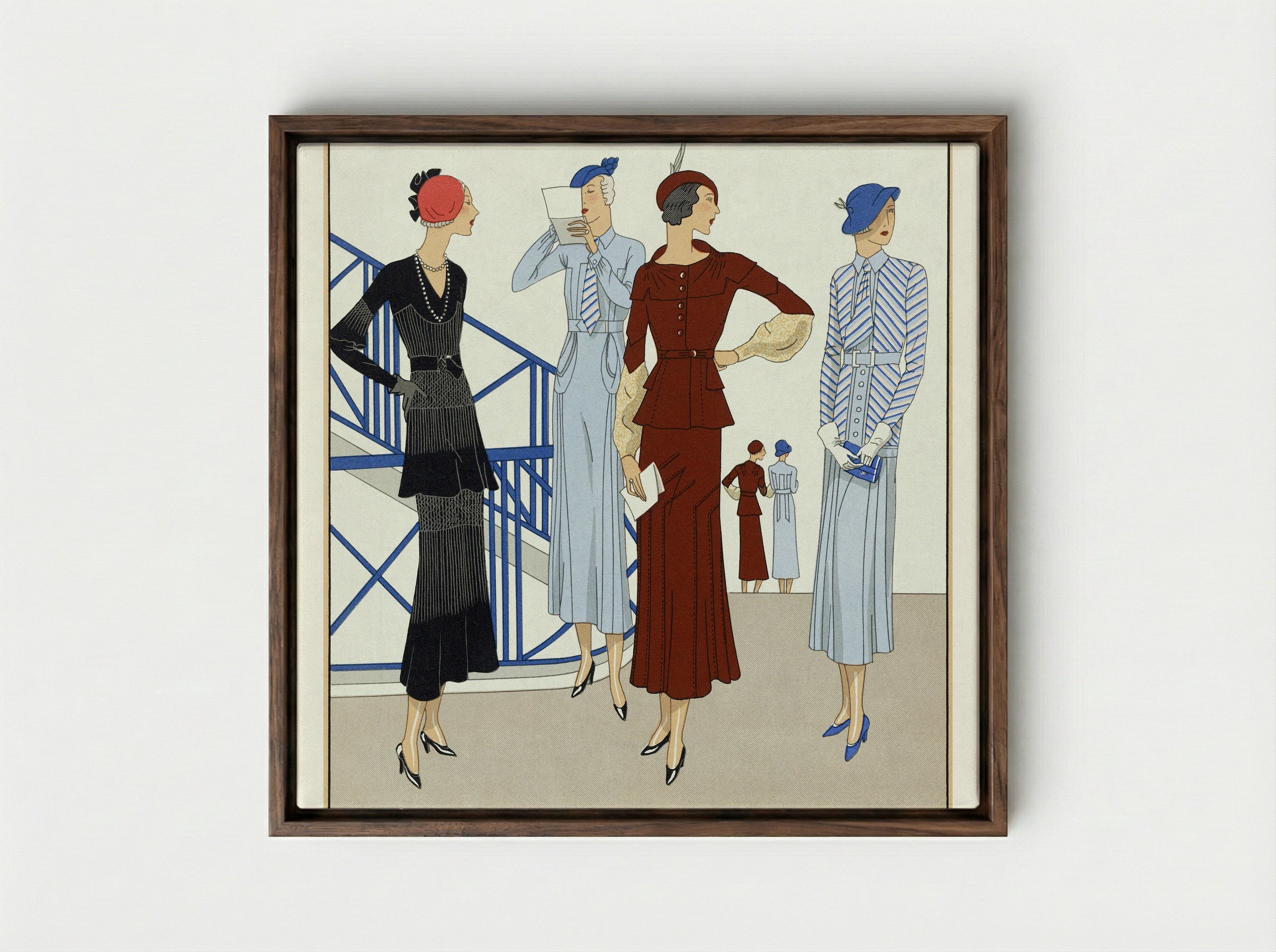 Ladieswear, 1932 - Martial et Armand and Bernard et Cie - Framed Canvas Dark Wood