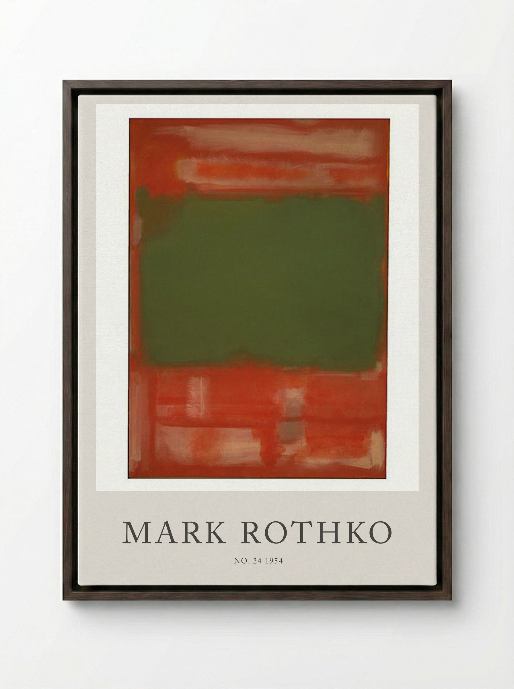 No. 24 - Mark Rothko - Framed Canvas Dark Wood