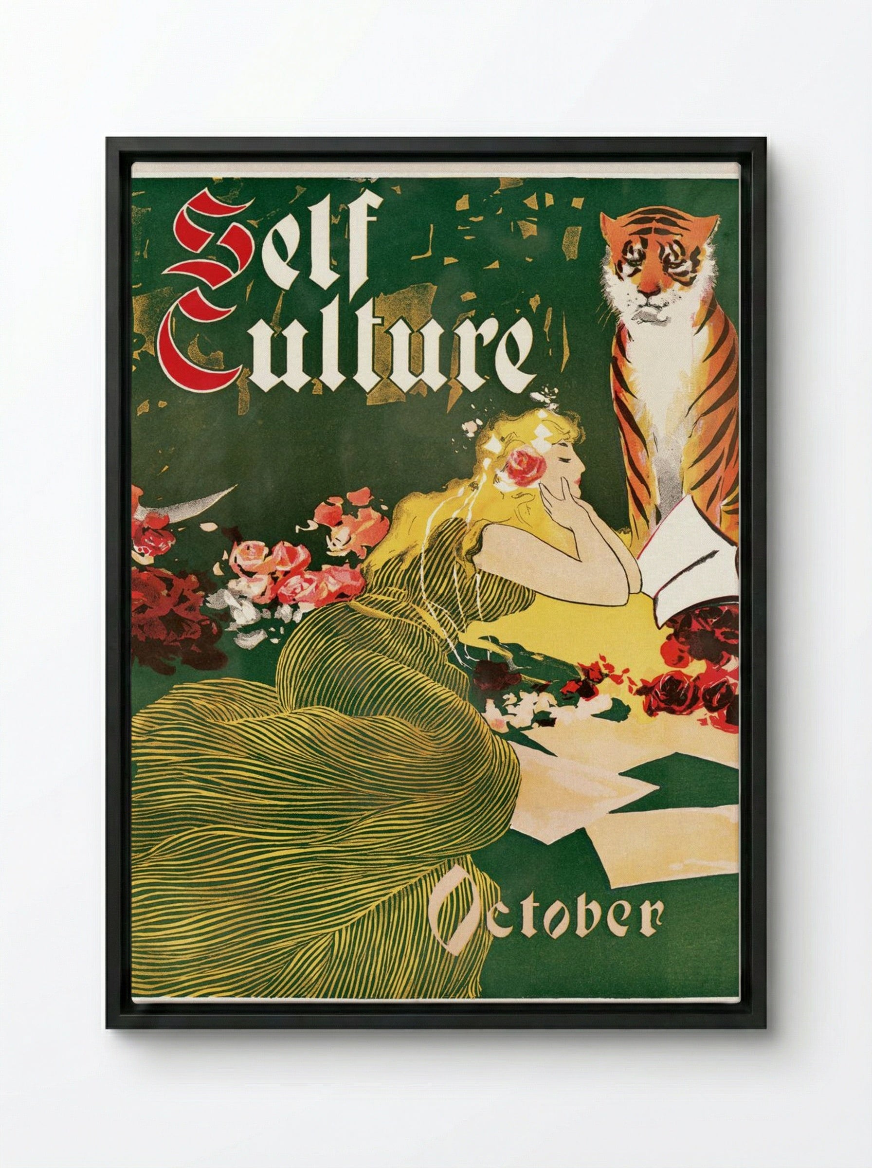 Self Culture, October - Fine Art Print - Framed Canvas Black