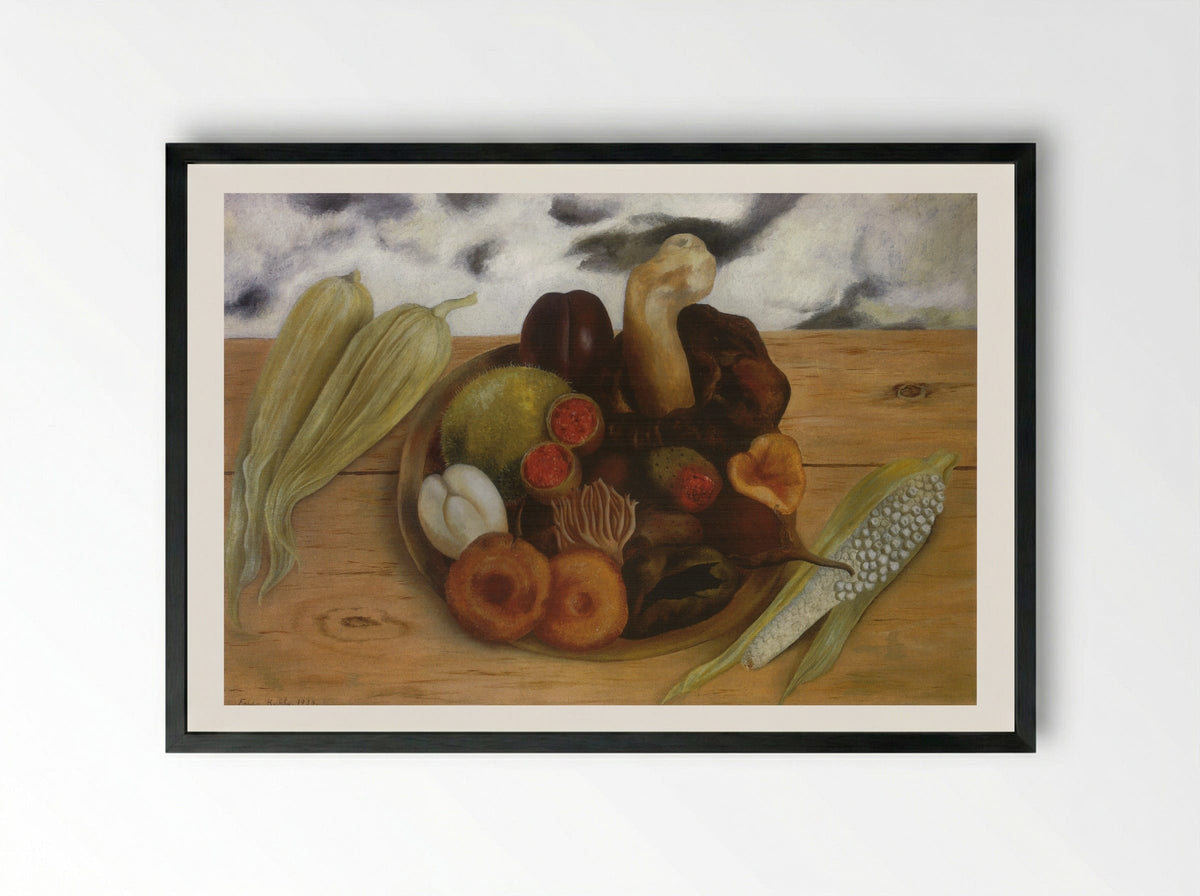 Fruits of the Earth - Frida Kahlo - Framed Print Black
