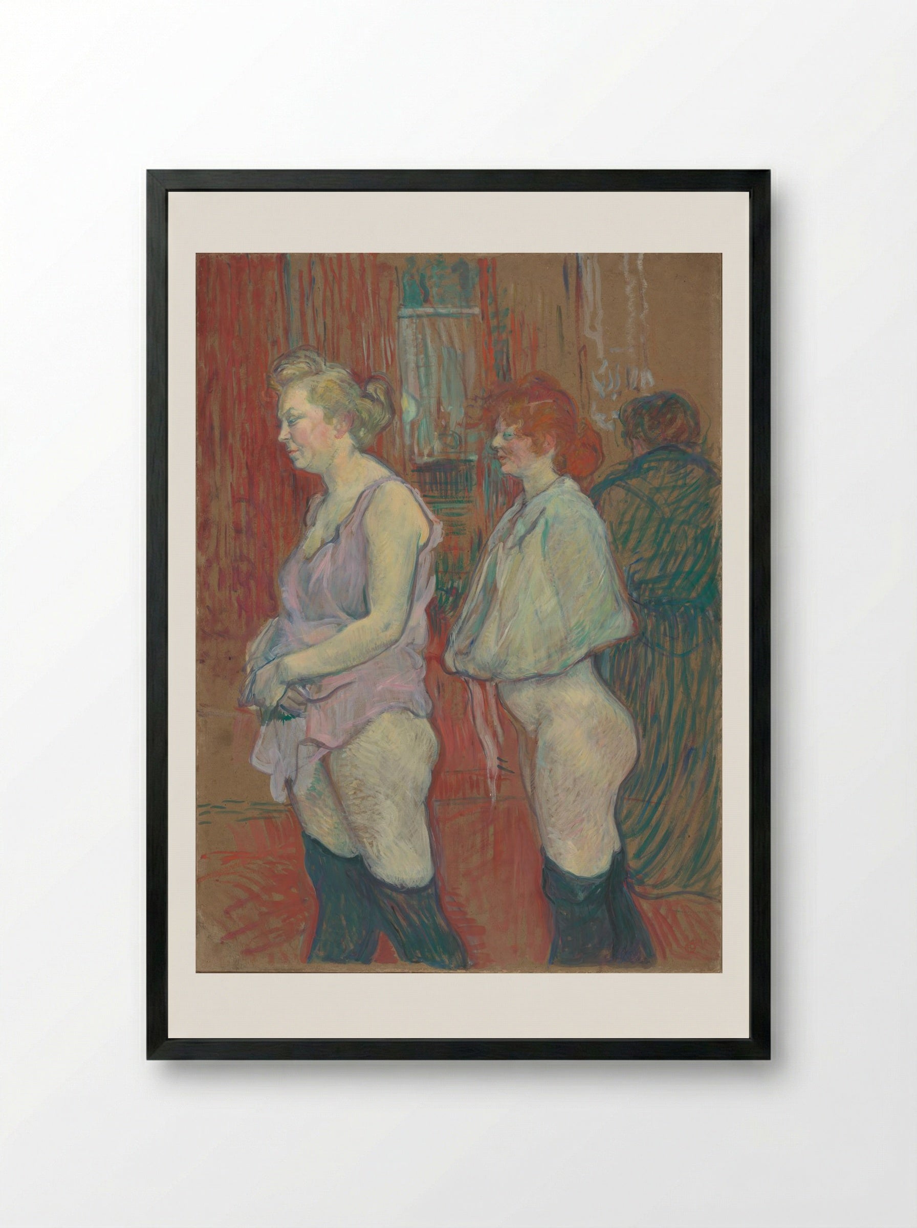 Rue des Moulins - Henri de Toulouse-Lautrec - Framed Print Black