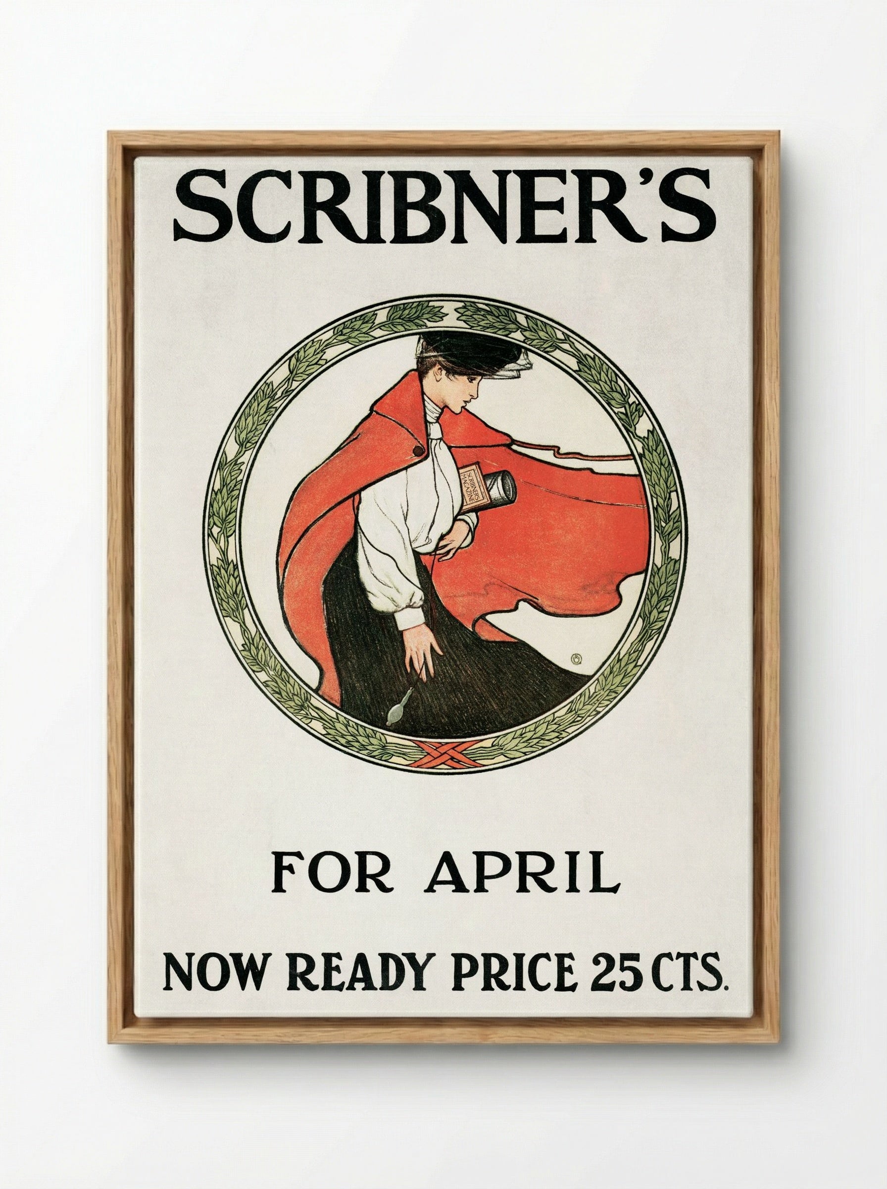 Scribner's for April - Edward Penfield - Framed Canvas Wood