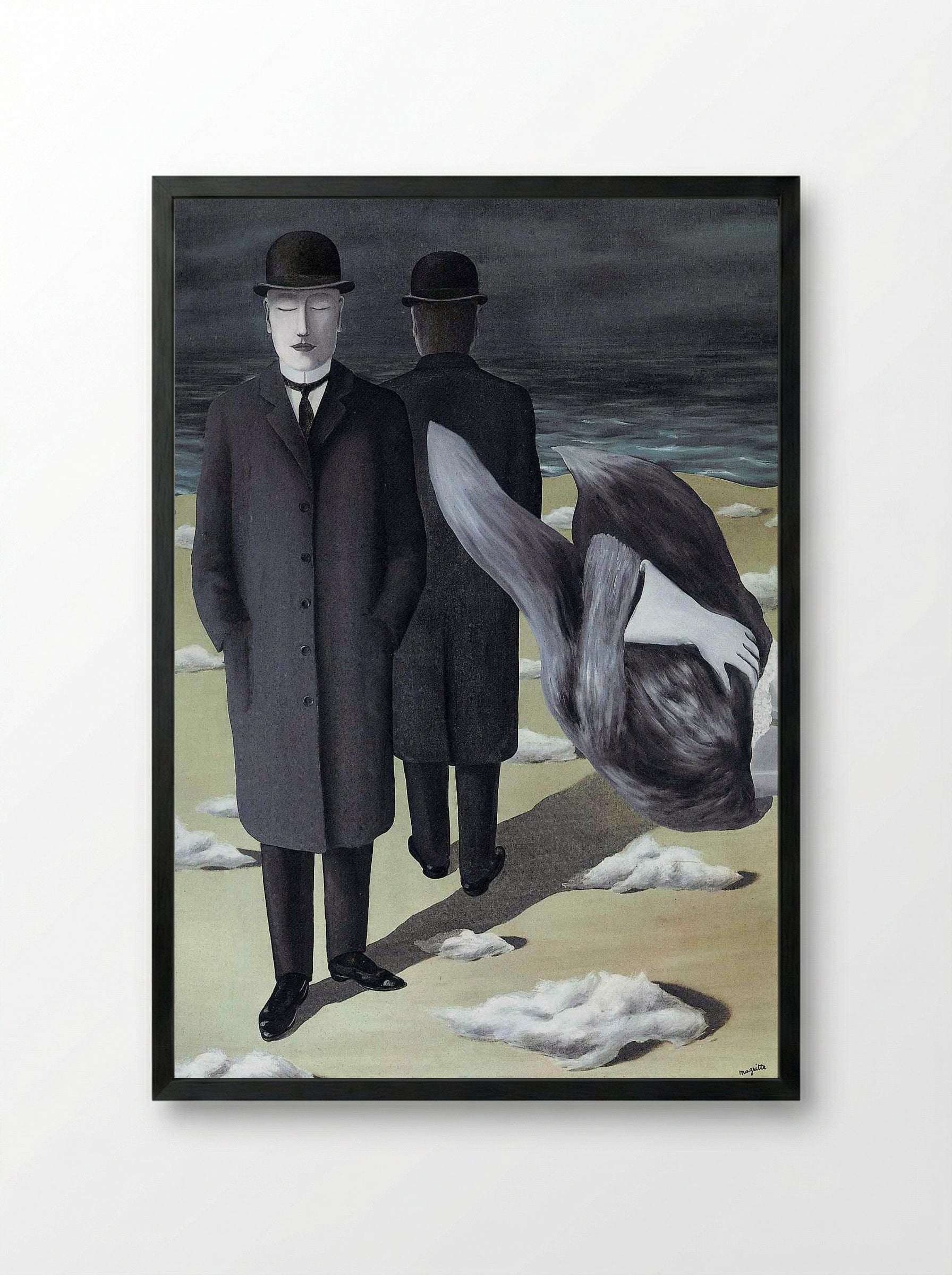 The Meaning of Night - René Magritte - Framed Print Black