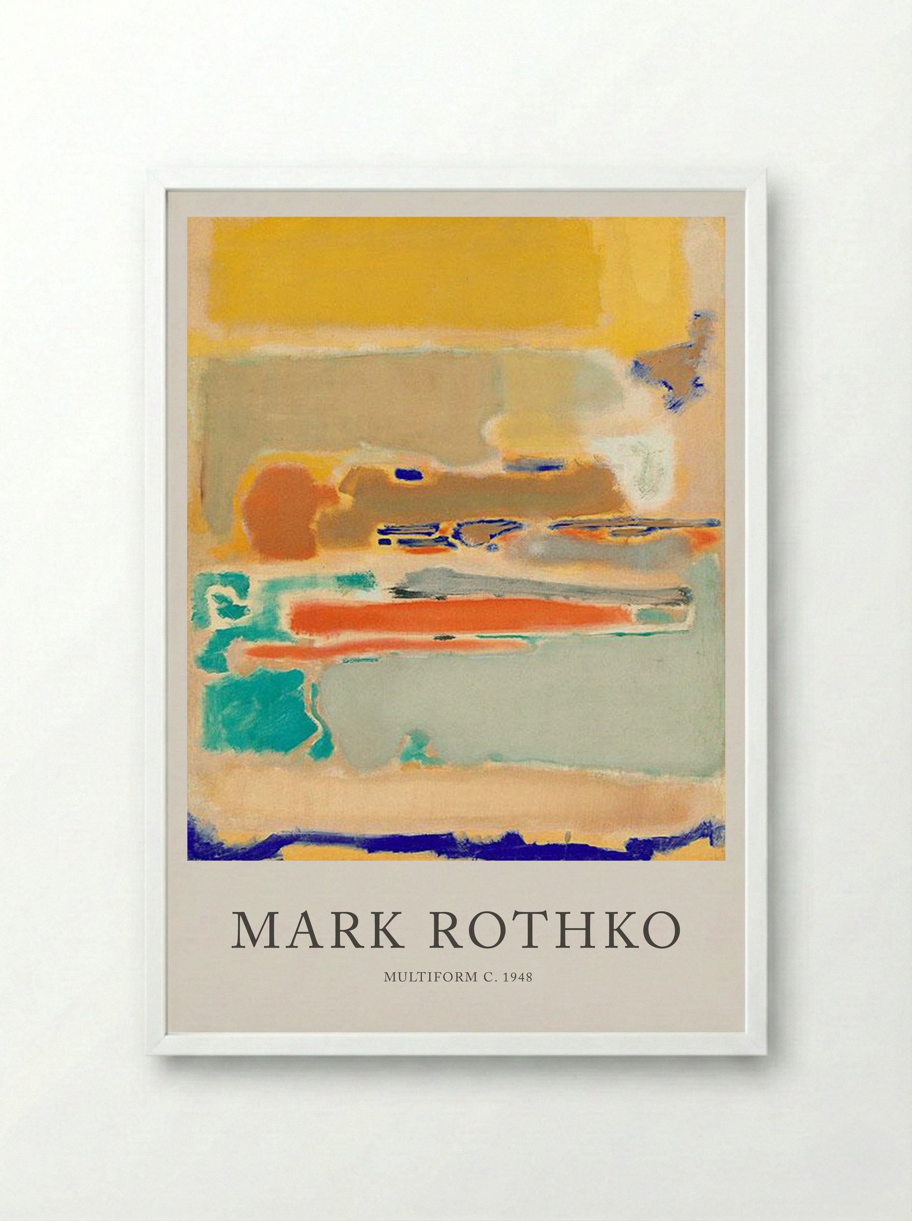 Multiform - Mark Rothko - Framed Print White
