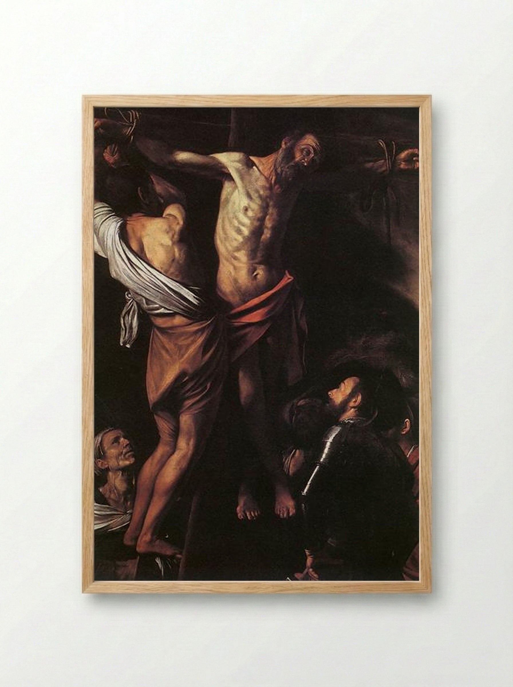 Crucifixion of Saint Andrew - Caravaggio - Framed Print Wood
