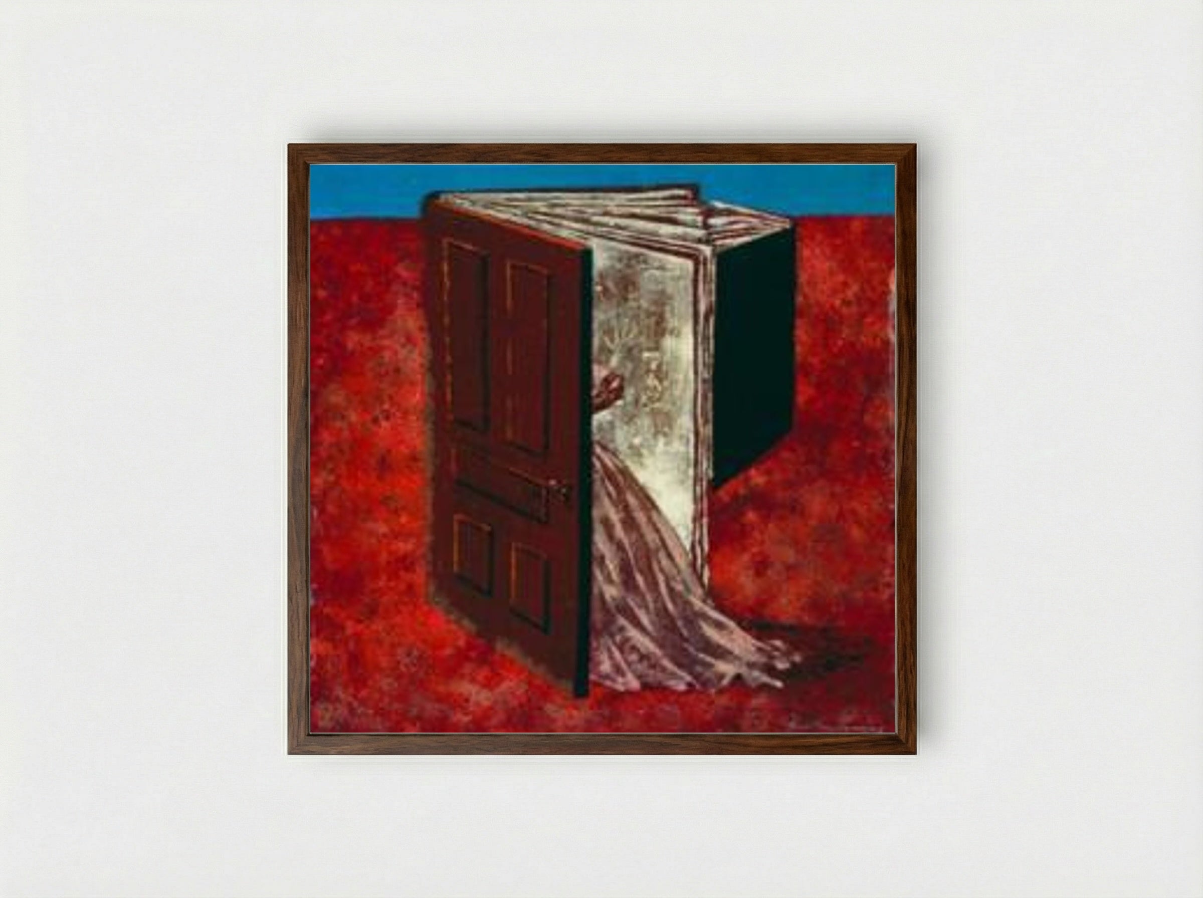 Portefeuille (Pocketbook) - Dorothea Tanning - Framed Print Dark Wood