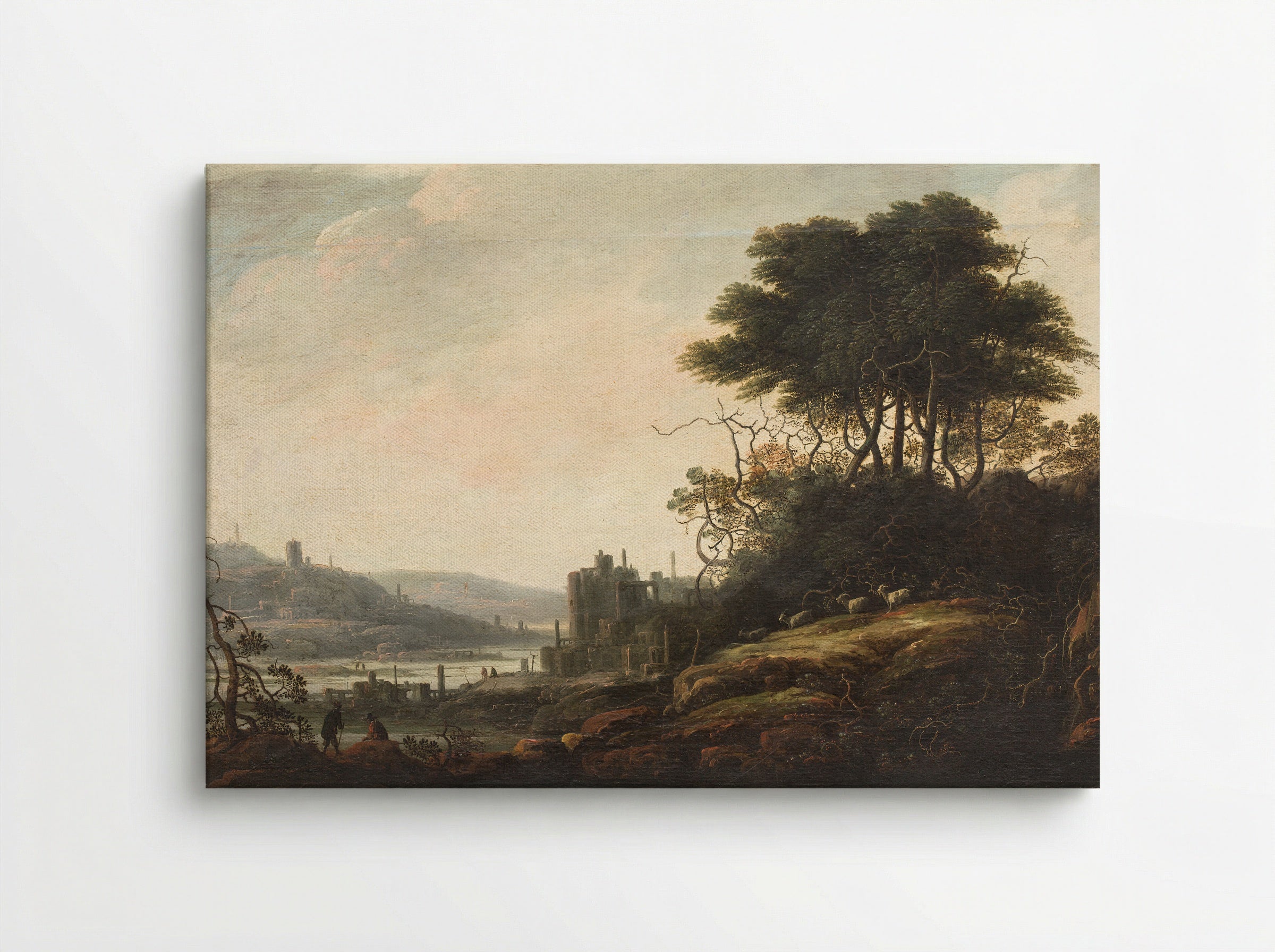 Landscape with Ruins and Figures - Abraham Bloemaert - Canvas