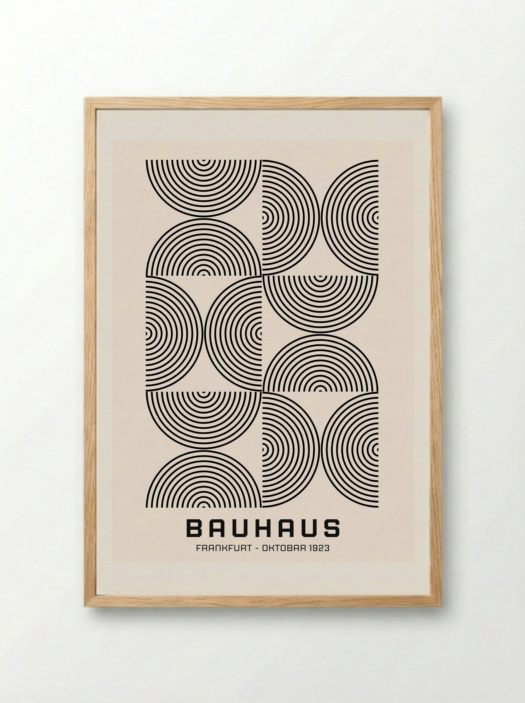 Bauhaus Optical Rings - Frankfurt Oktober 1923 - Framed Print Wood