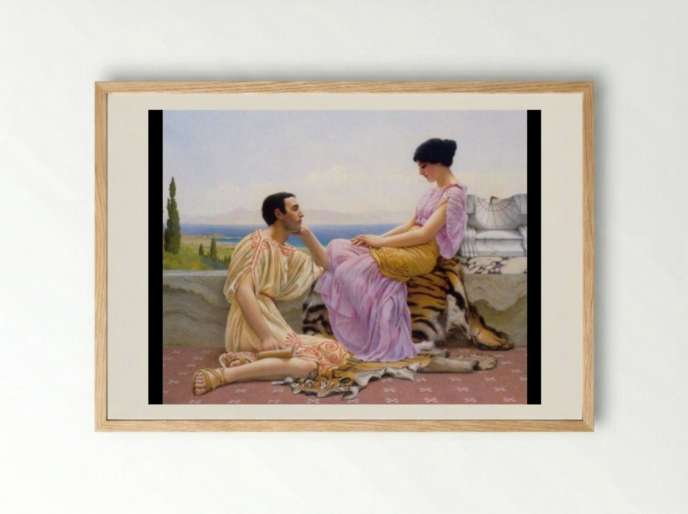 Youth and Time - John William Godward - Framed Print Wood
