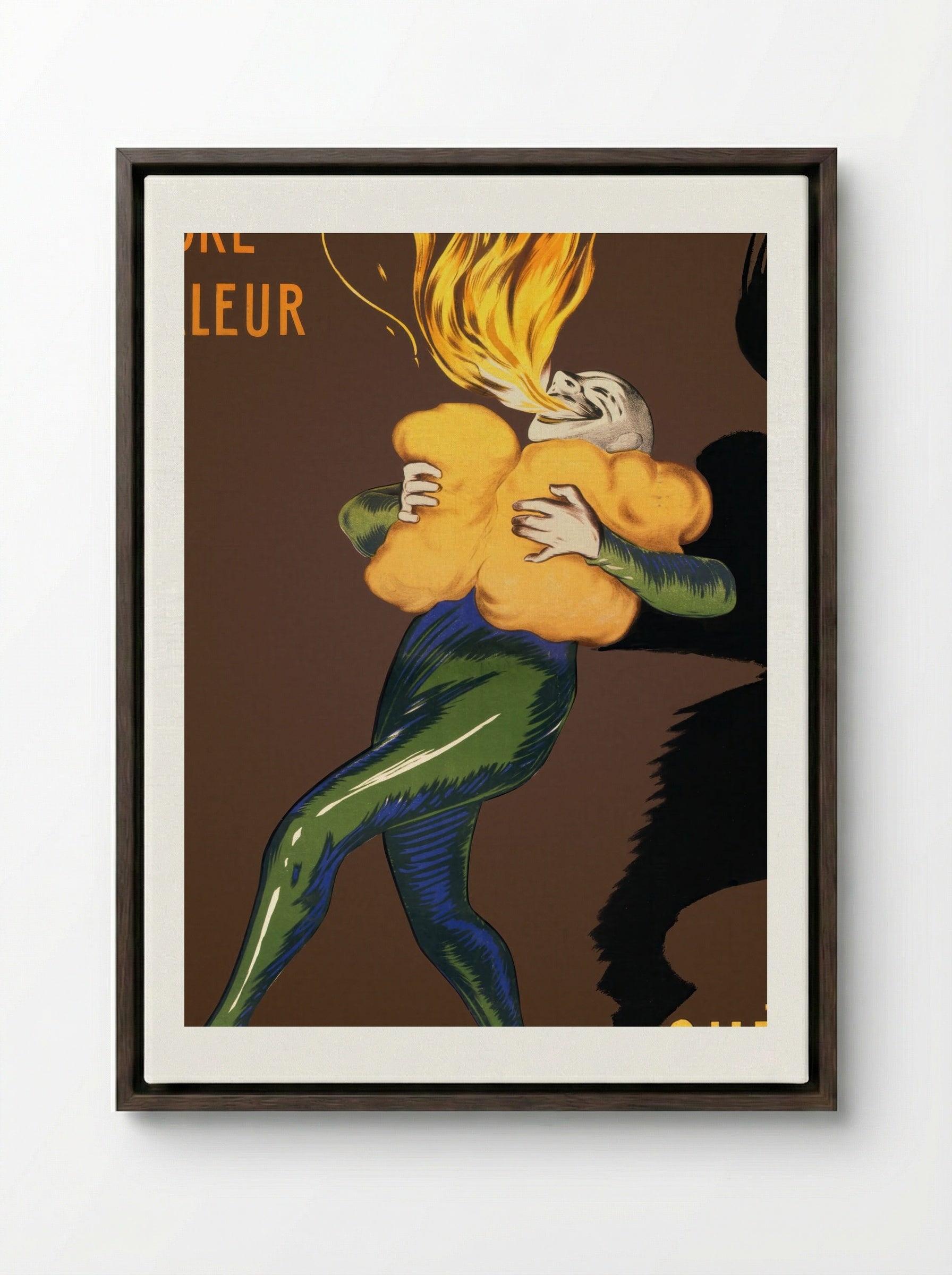 Le Thermogène Engendre la Chaleur - Leonetto Cappiello - Framed Canvas Dark Wood