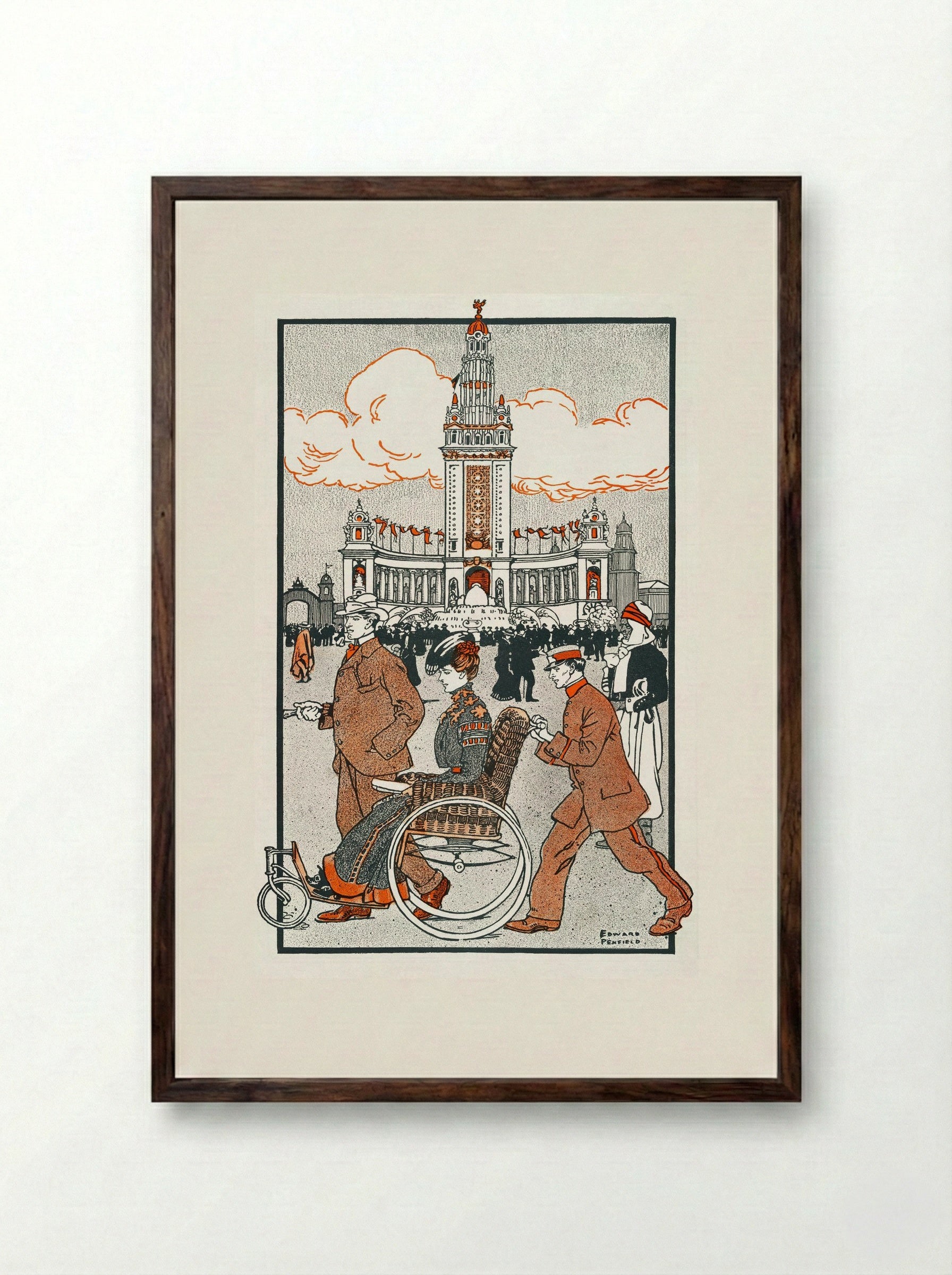 Pan-American Exposition, 1901 - Edward Penfield - Framed Print Dark Wood