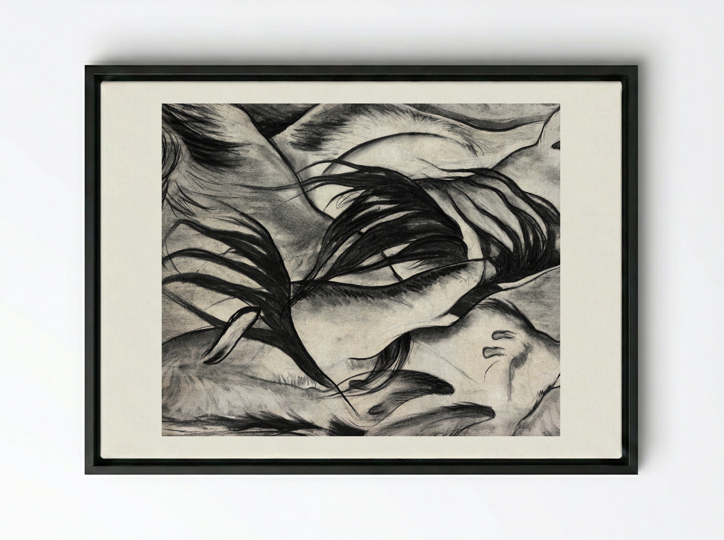 Goats - Arthur Dove - Framed Canvas Black