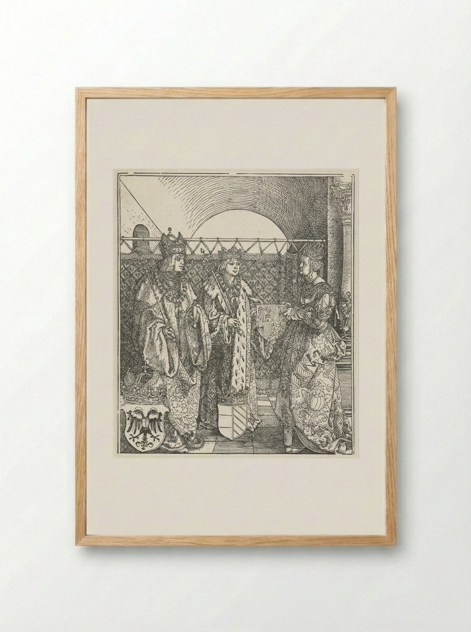 The Spanish Marriage of Philip the Handsome to Joanna of Castile - Albrecht Dürer - Framed Print Wood