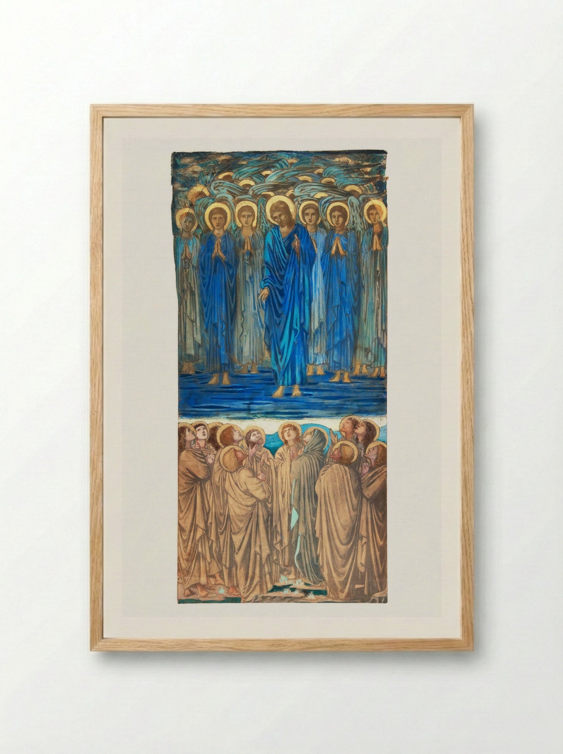 Study for 'The Ascension of Christ' - Edward Burne-Jones - Framed Print Wood