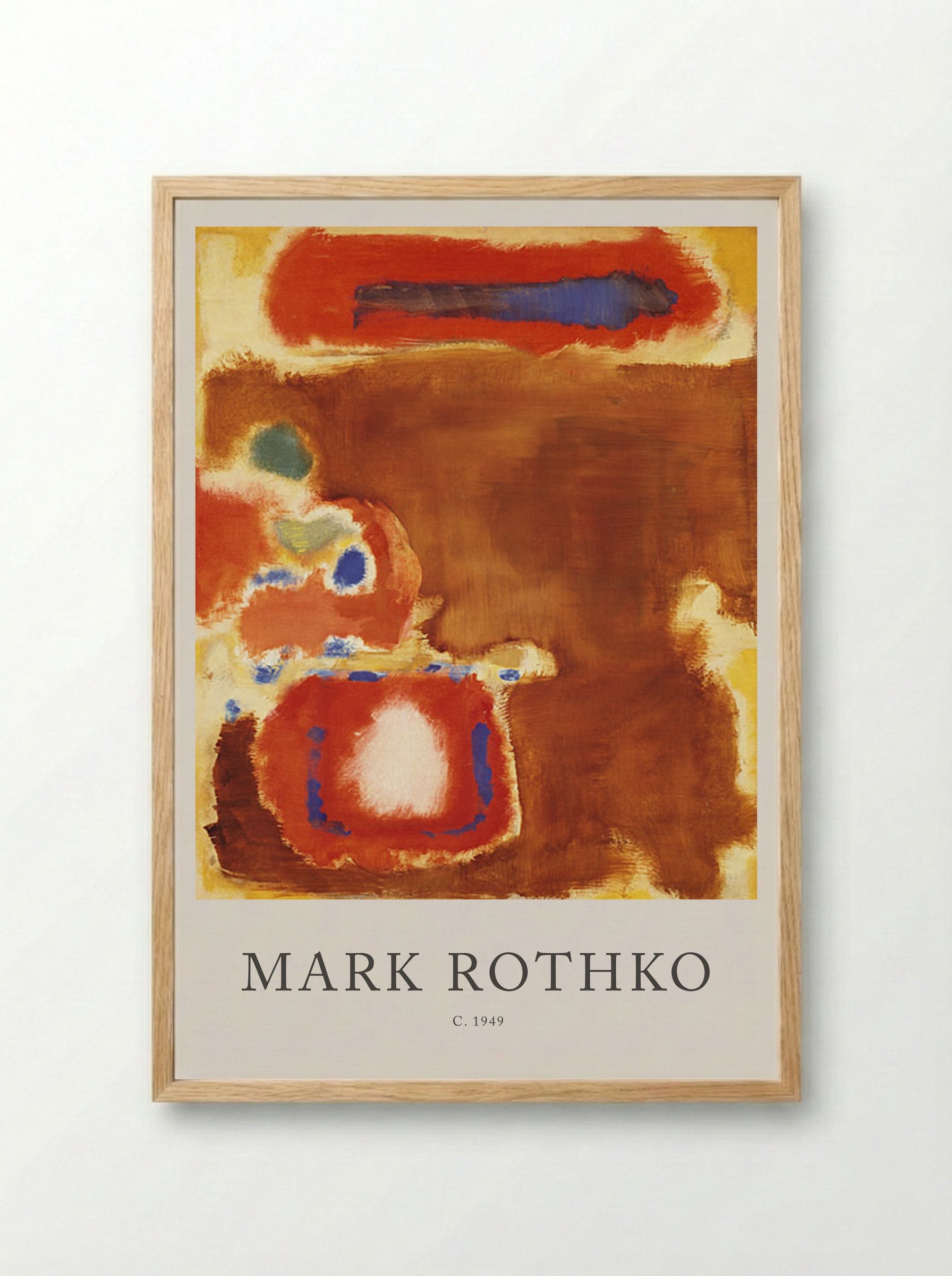Untitled (Brown, Red and Blue) - Mark Rothko - Framed Print Wood