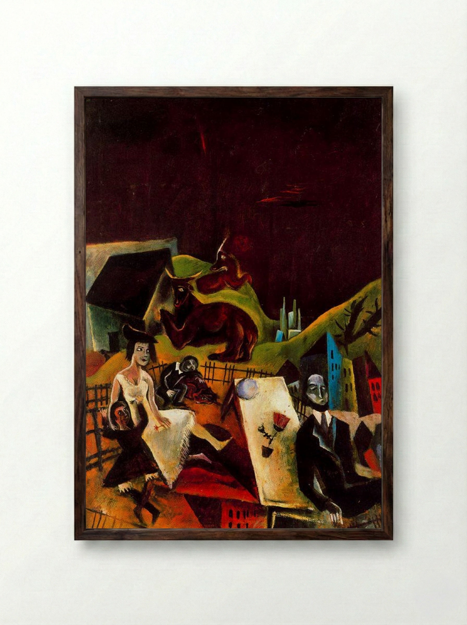 Family Excursion - Max Slevogt - Framed Print Dark Wood