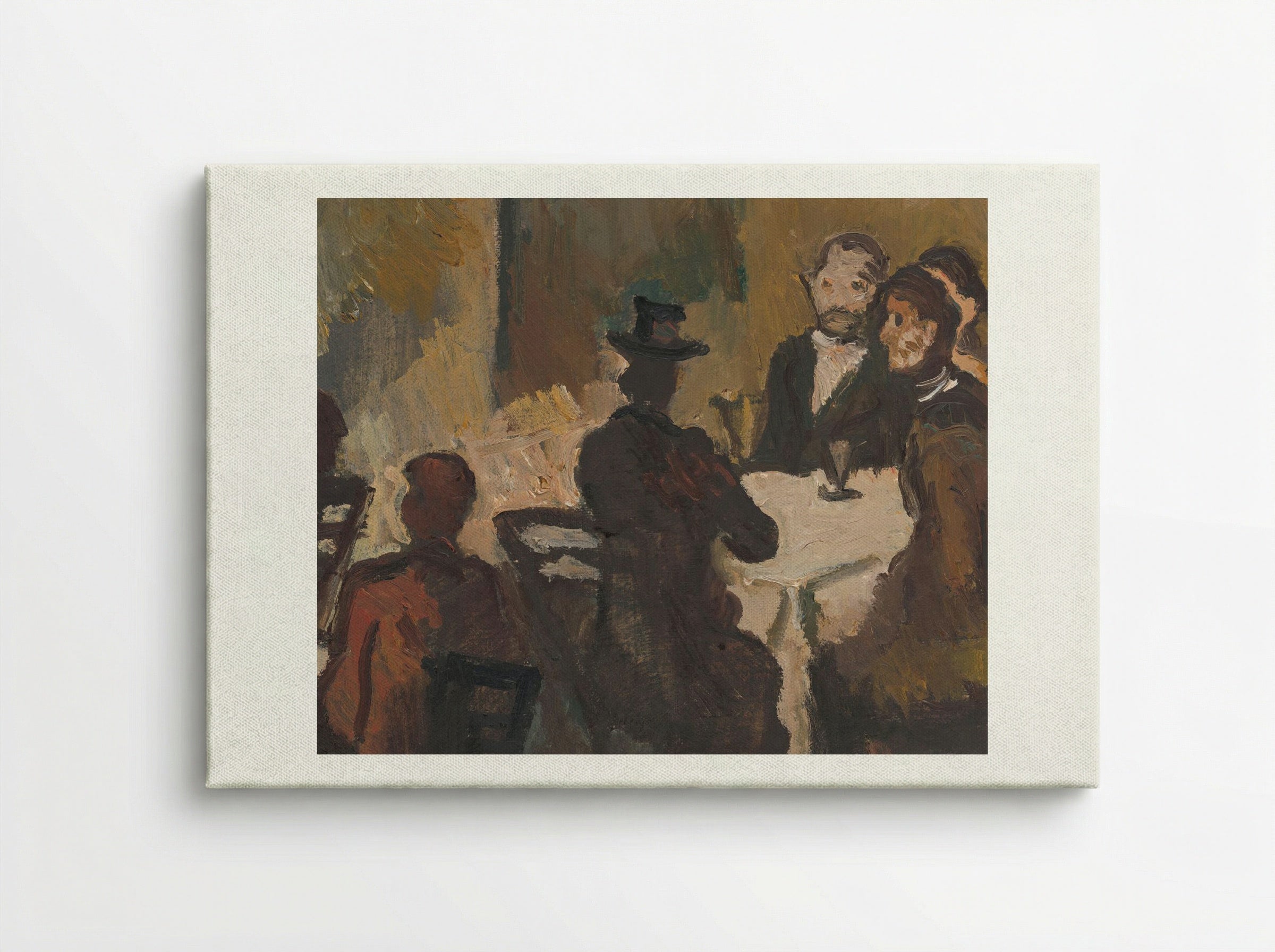 Company in a Coffee Shop - Cyprián Majerník - Canvas