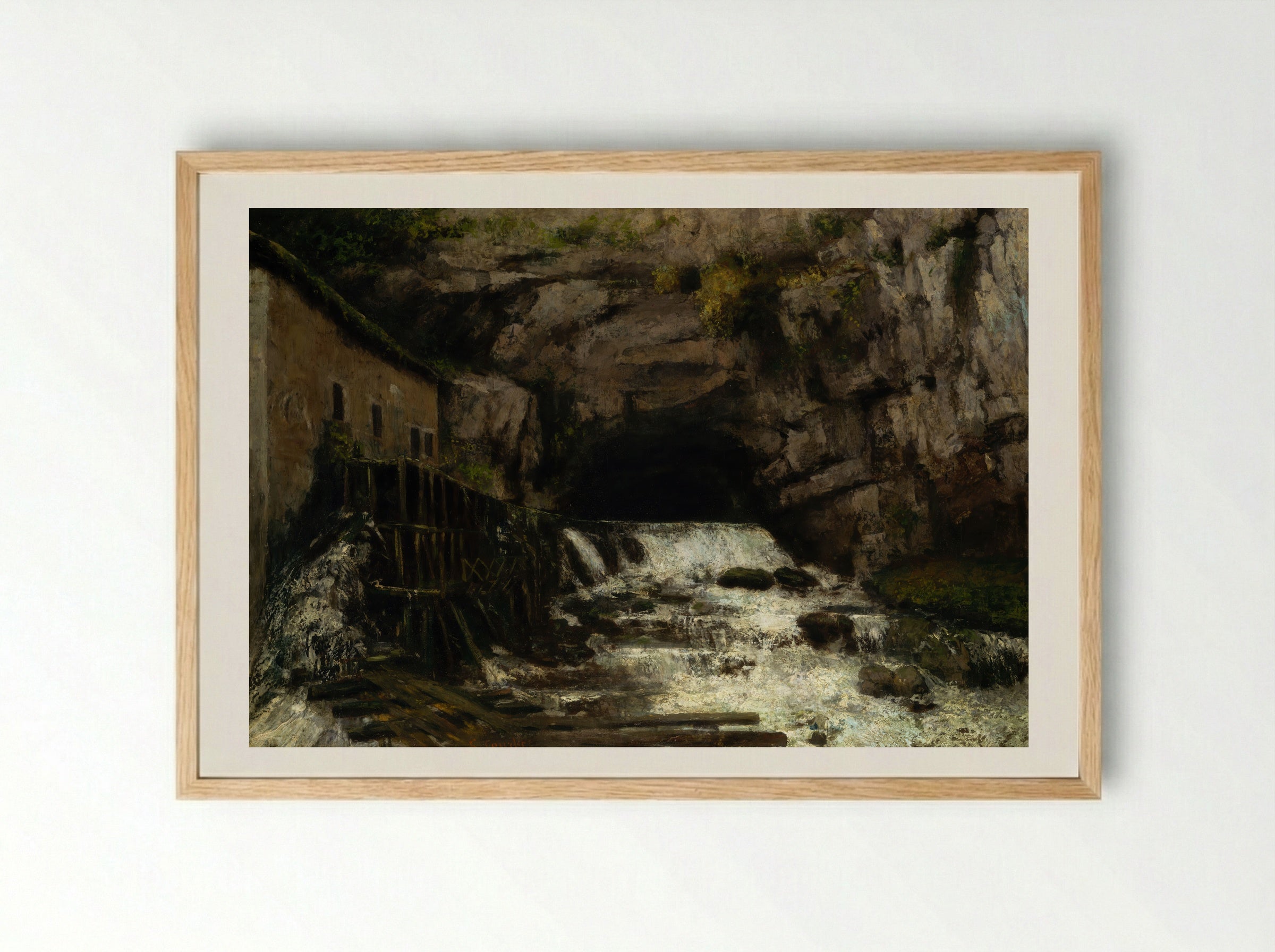 The Source of the Loue - Gustave Courbet - Framed Print Wood