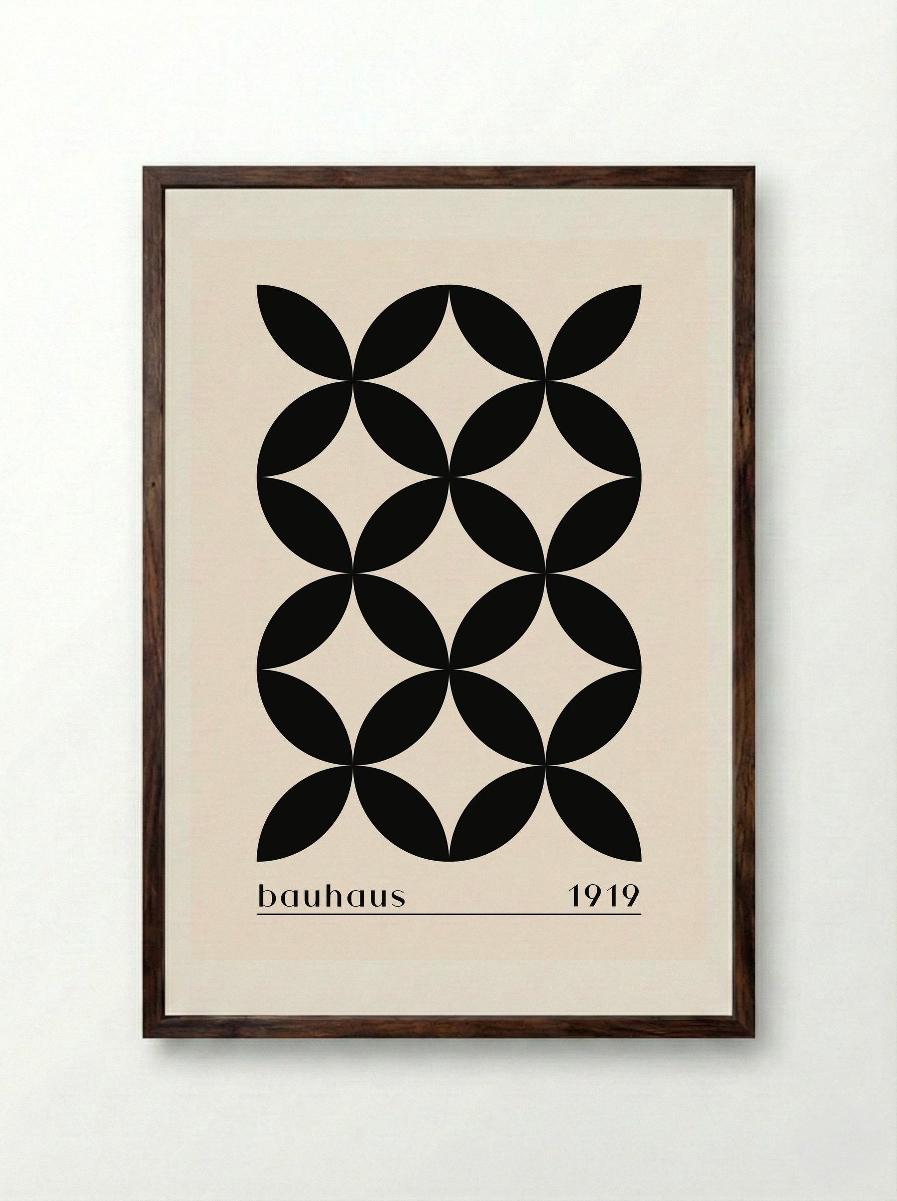 Bauhaus Petal Formation 1919 - Framed Print Dark Wood