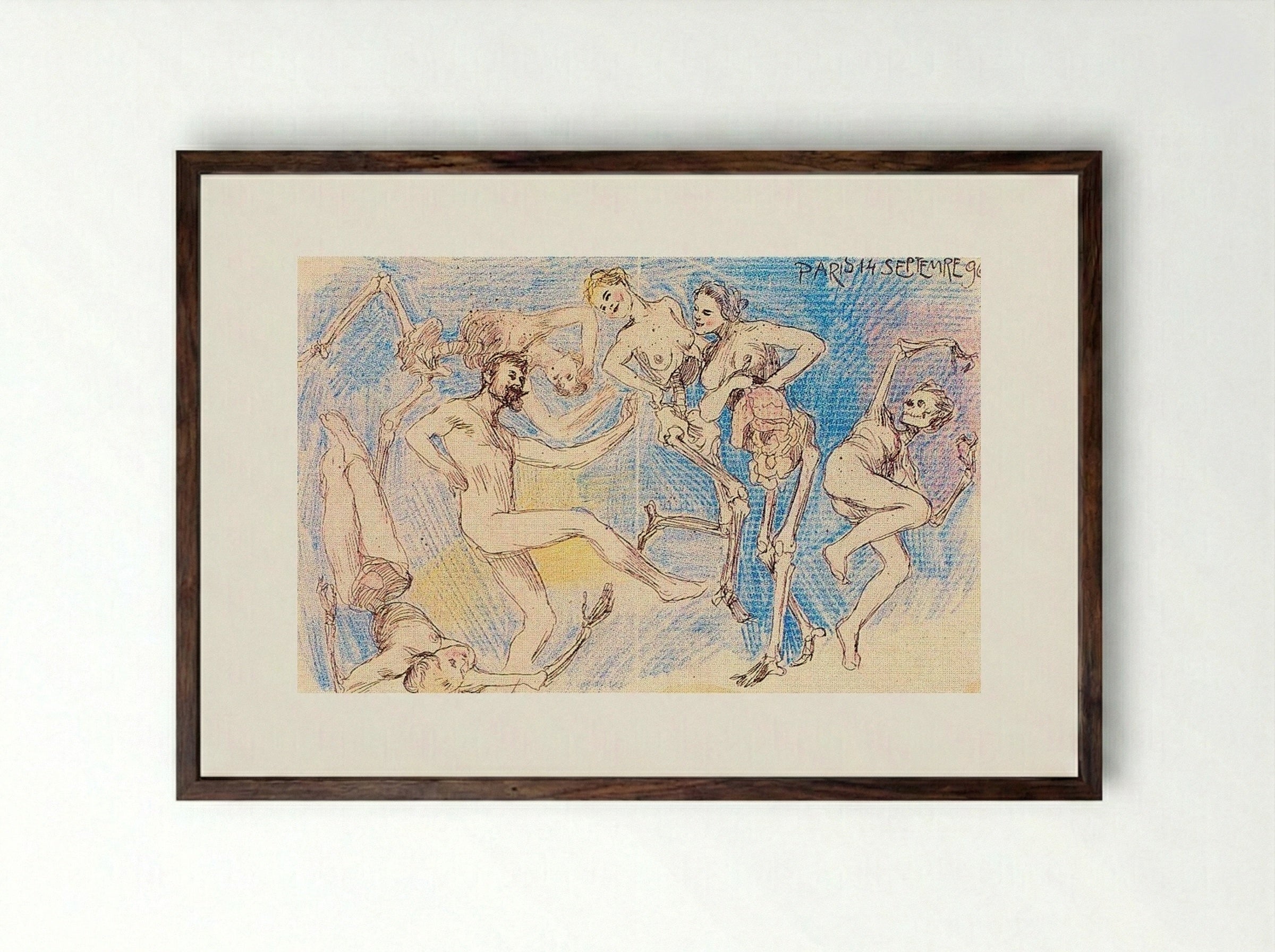 Danse Macabre - Frantisek Kupka - Framed Print Dark Wood