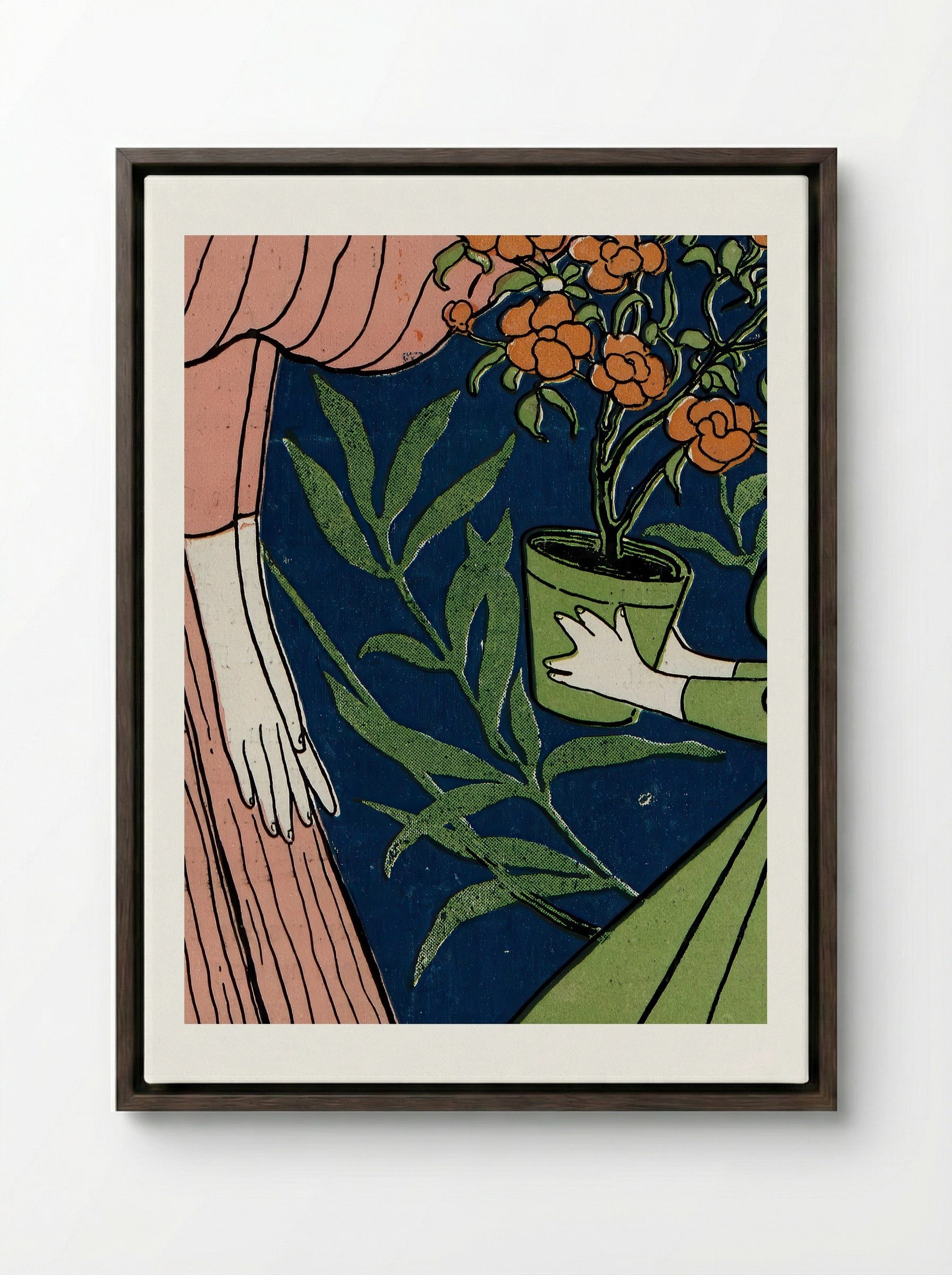 Umschlag der Kunst- und Literaturzeitschrift Jugend - Hans Thoma - Framed Canvas Dark Wood