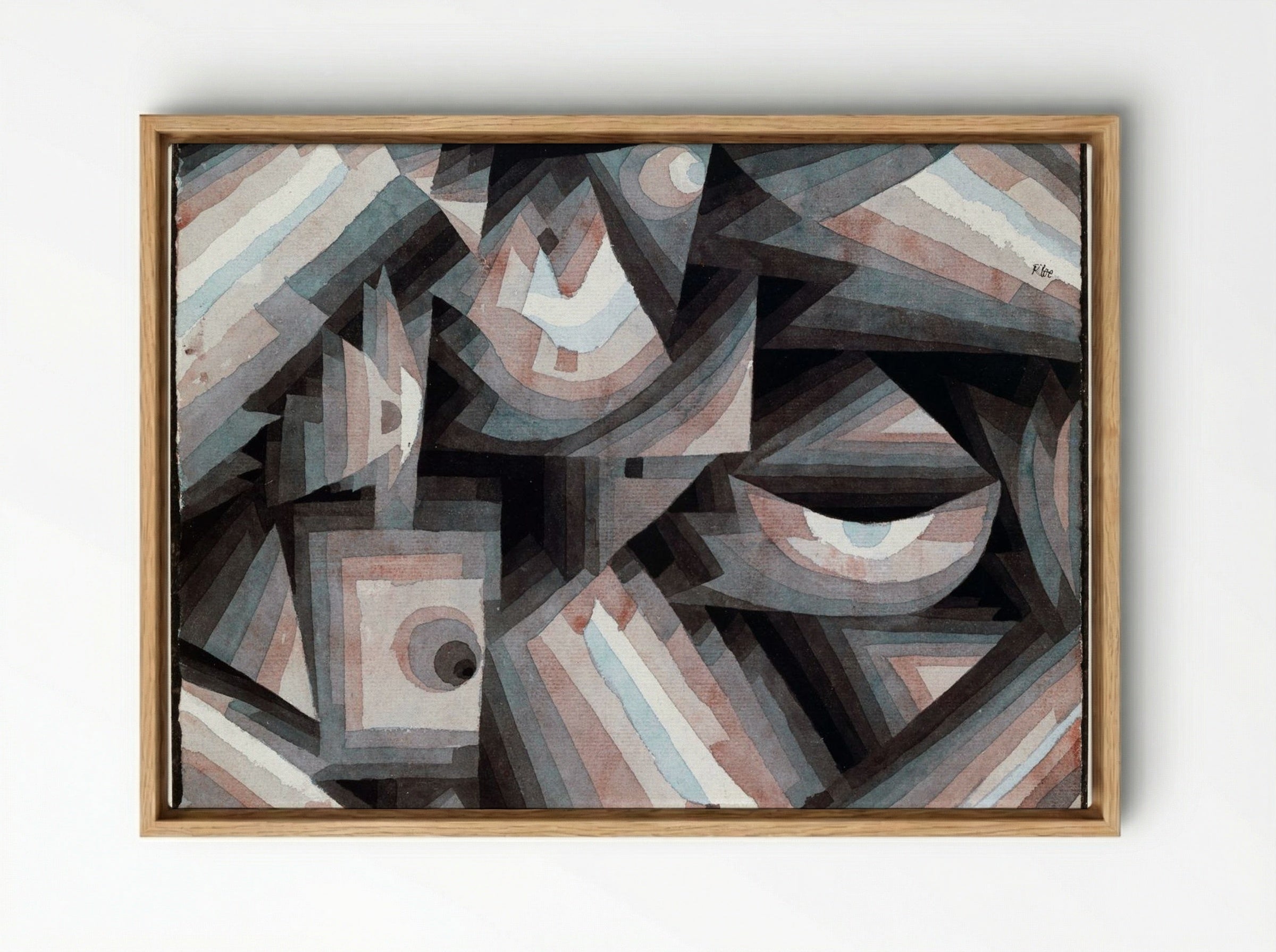 Crystal Gradation - Paul Klee - Framed Canvas Wood