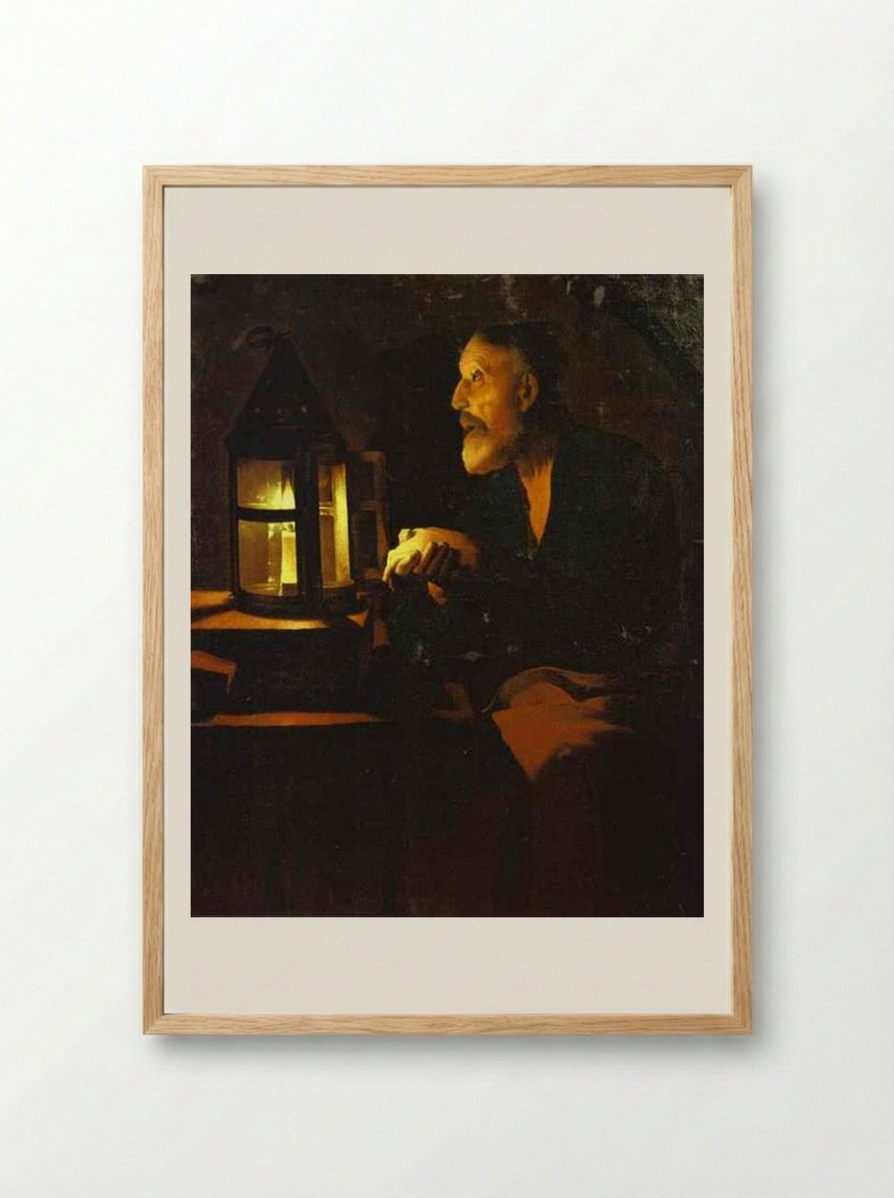 The Tears of Saint Peter - Georges de la Tour - Framed Print Wood