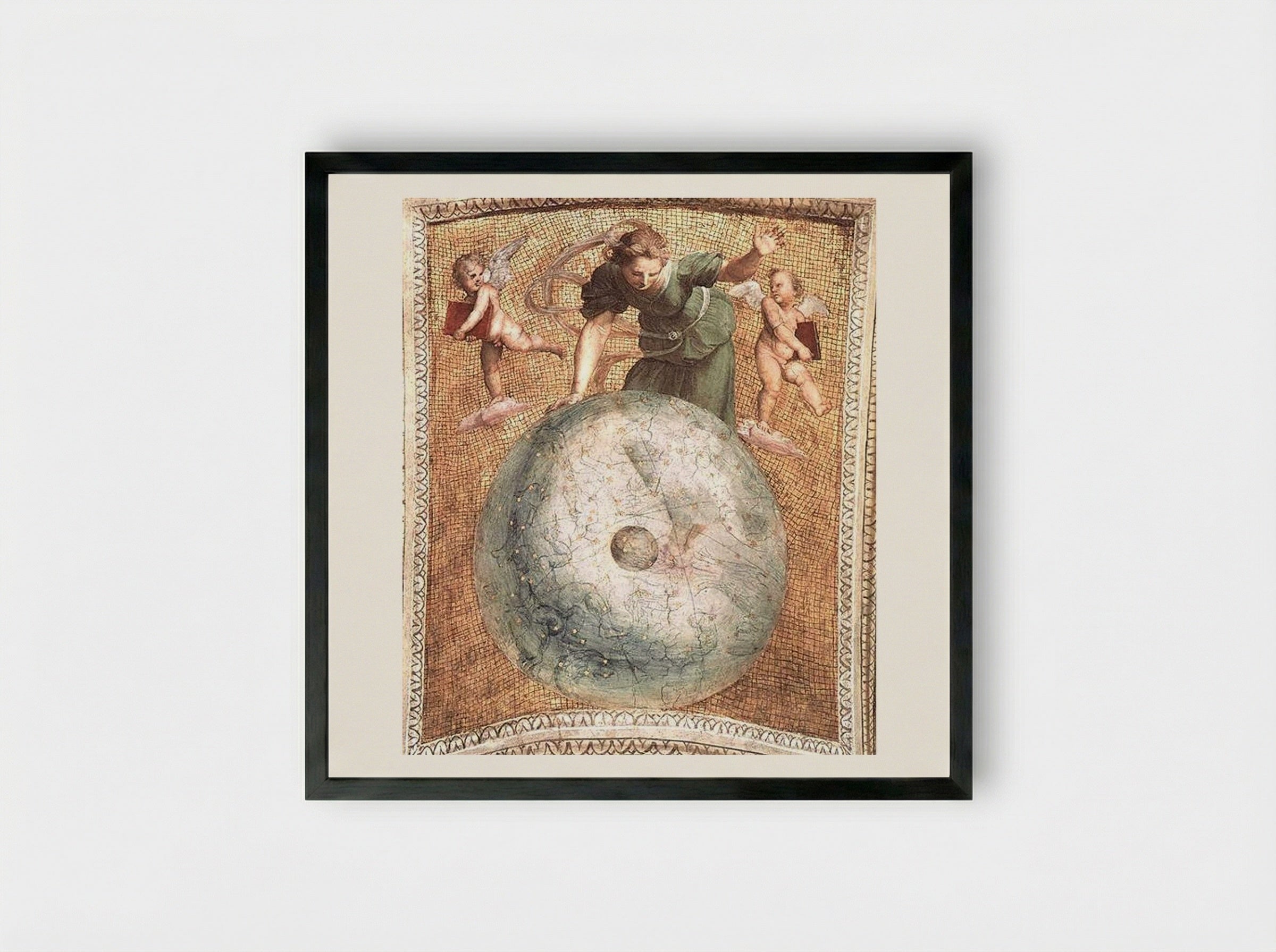 Prime Mover, from the 'Stanza della Segnatura' - Raphael - Framed Print Black