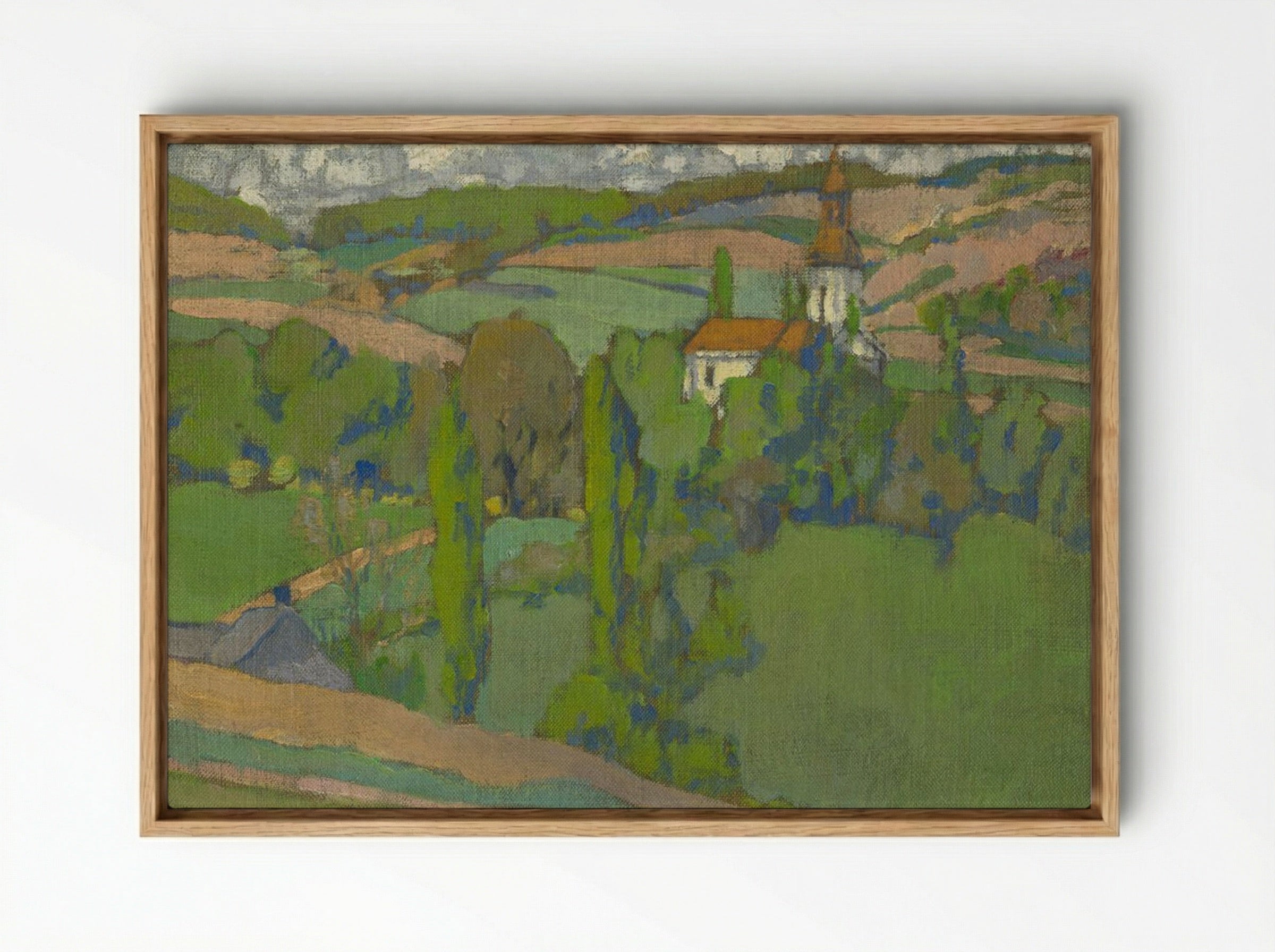 On Calvary in Kosice - Konstantin Bauer - Framed Canvas Wood