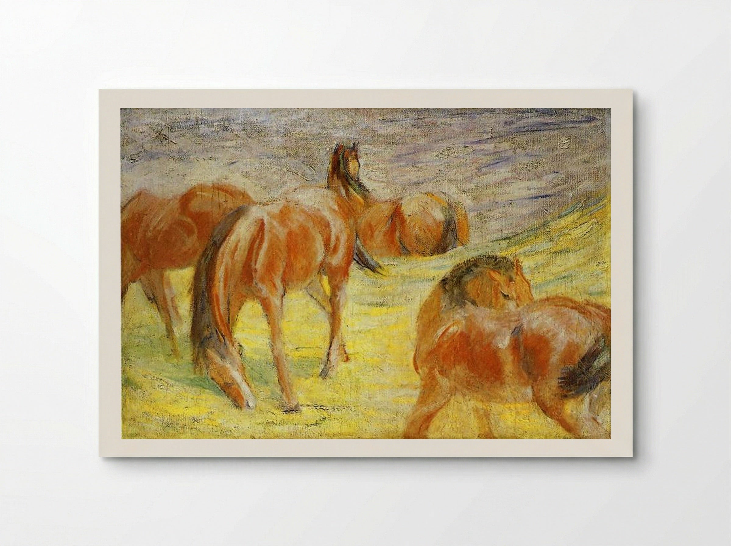 Grazing Horses IV - Franz Marc - Poster