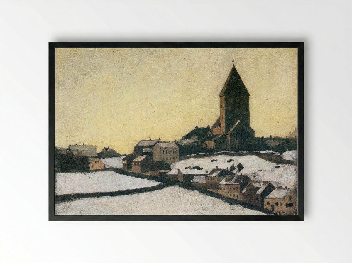 Old Aker Church - Lars Jorde - Framed Print Black