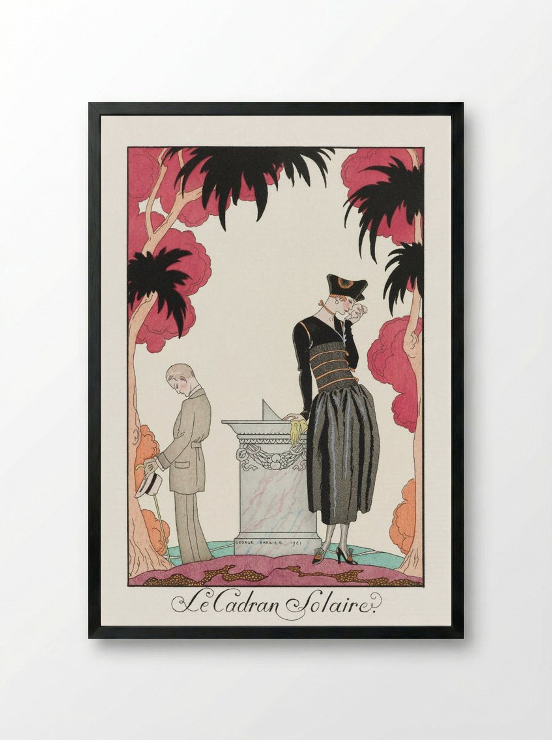 Le Cadran Solaire - George Barbier - Framed Print Black