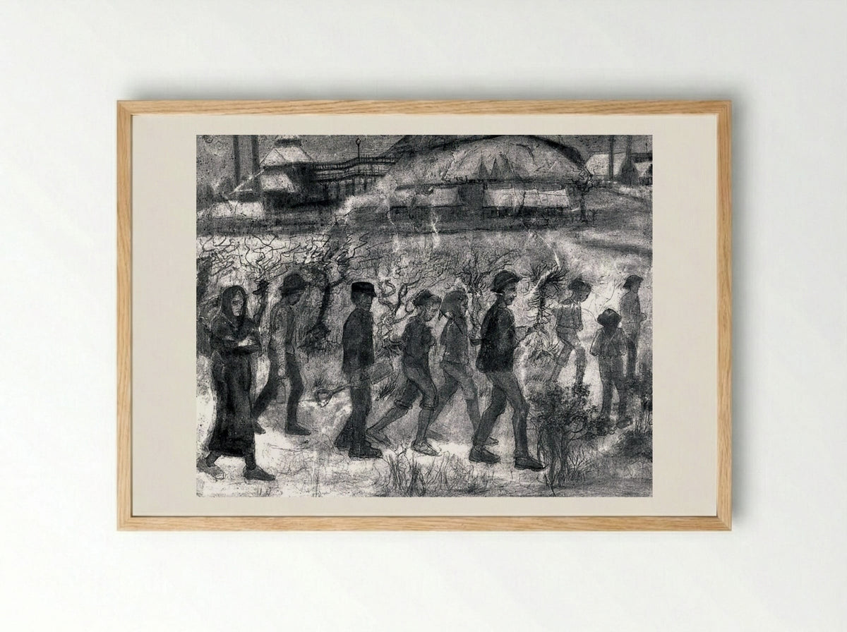 Miners - Käthe Kollwitz - Framed Print Wood