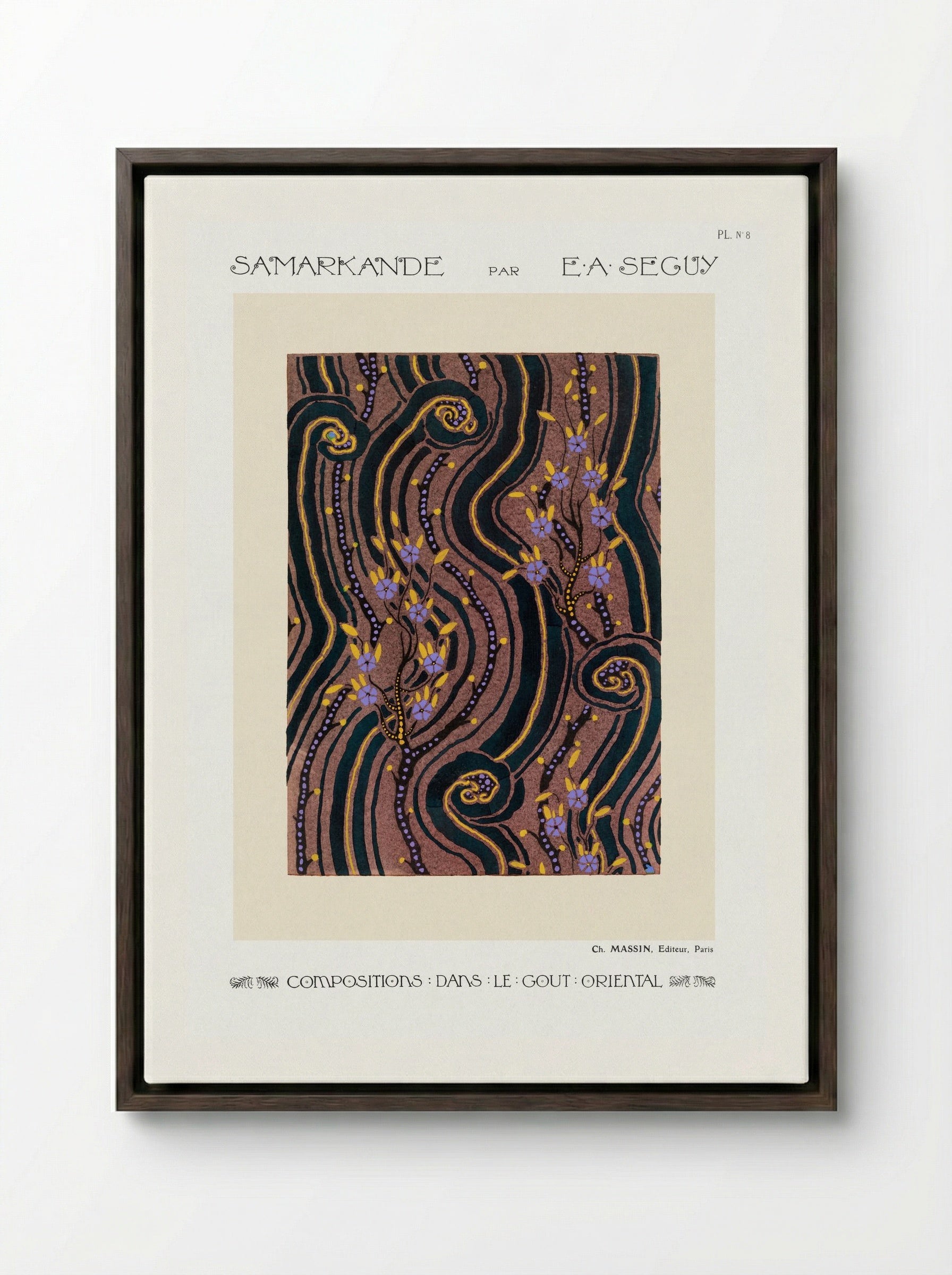 Samarkande (Plate 8, Compositions in the Oriental Style) - Émile-Allain Séguy - Framed Canvas Dark Wood