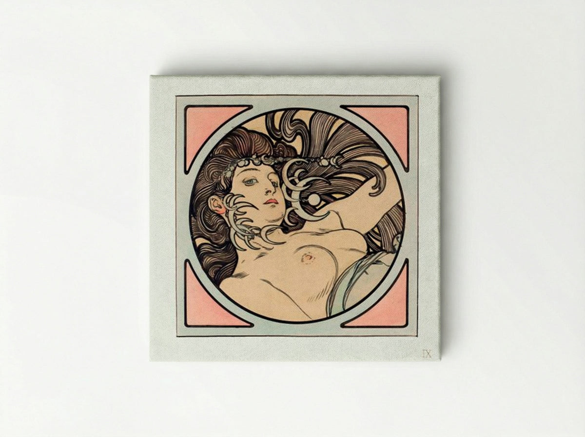 Stained Glass Window for the Facade of the Fouquet Boutique - Alphonse Mucha - Canvas