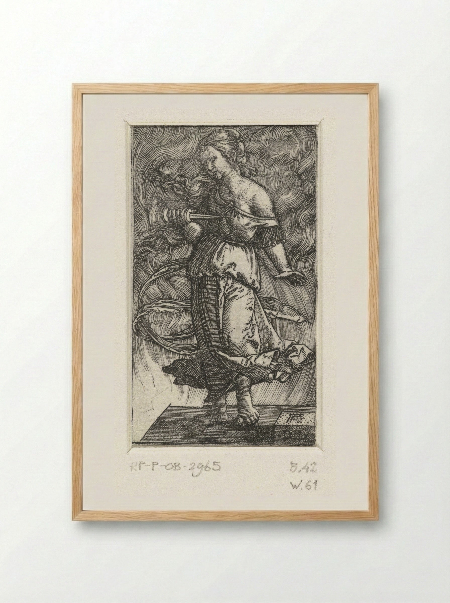 The Suicide of Dido - Andrea Mantegna - Framed Print Wood