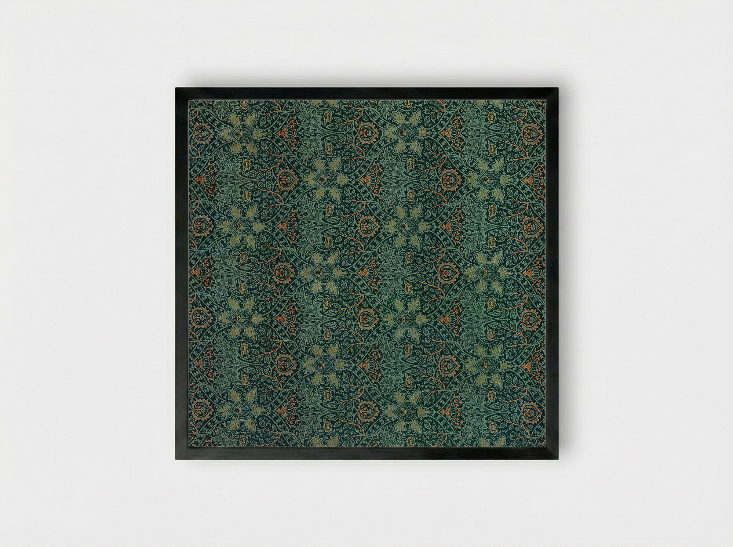 Ispahan - William Morris - Framed Print Black