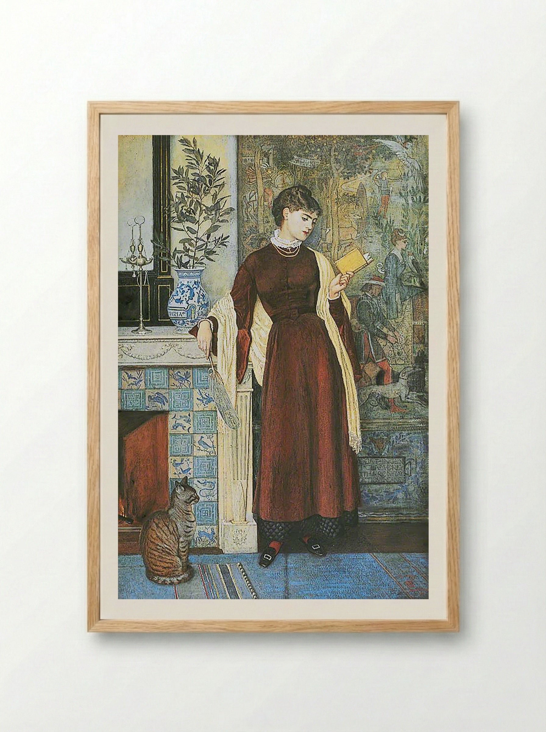 At Home. A Portrait - Walter Crane - Framed Print Wood