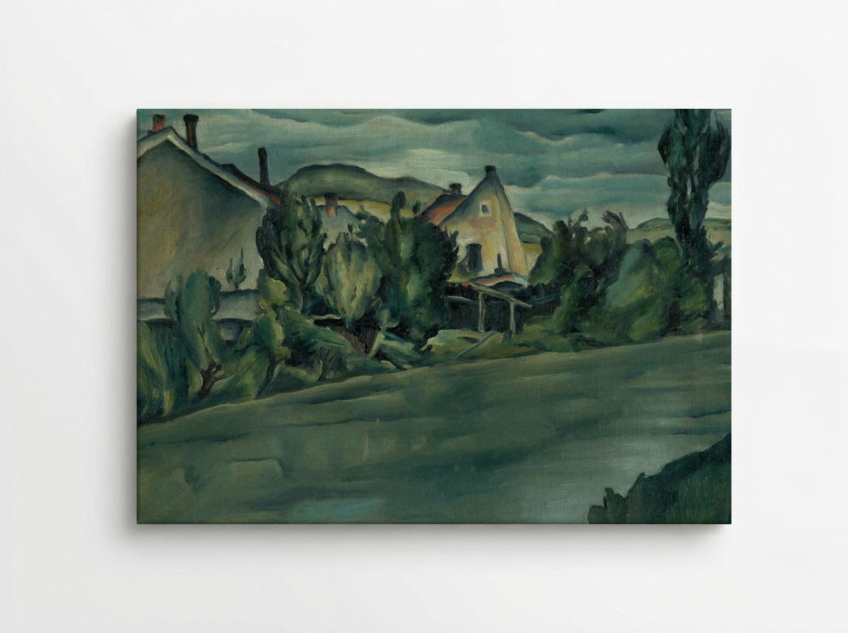 Landscape with Houses - Konstantin Bauer - Canvas