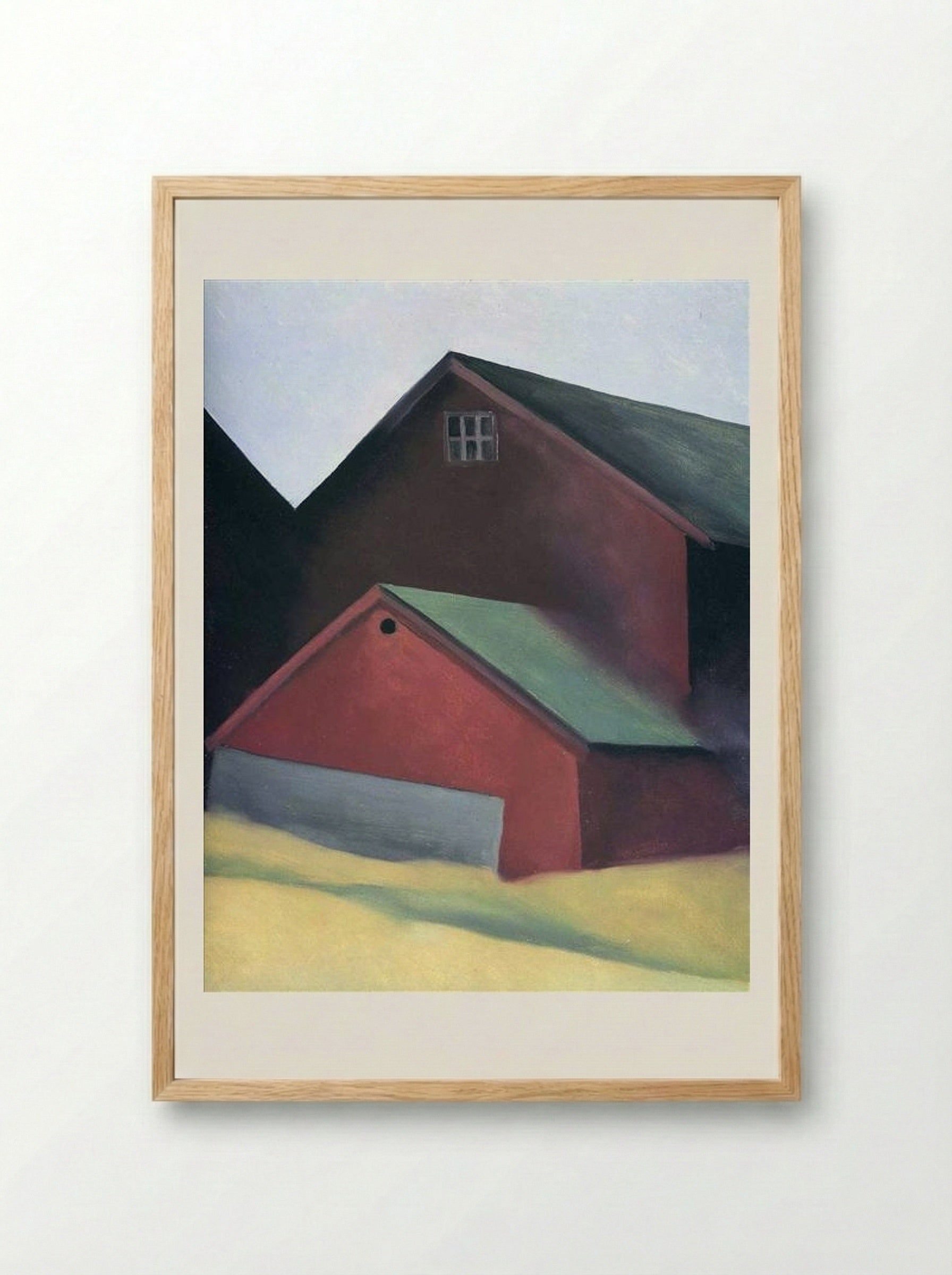 Ends Of Barns - Georgia O'Keeffe - Framed Print Wood