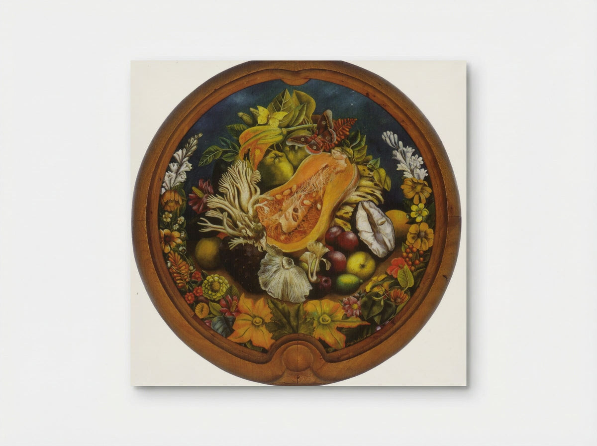 Still Life with Pumpkin and Flowers - Fine Art Print - Poster