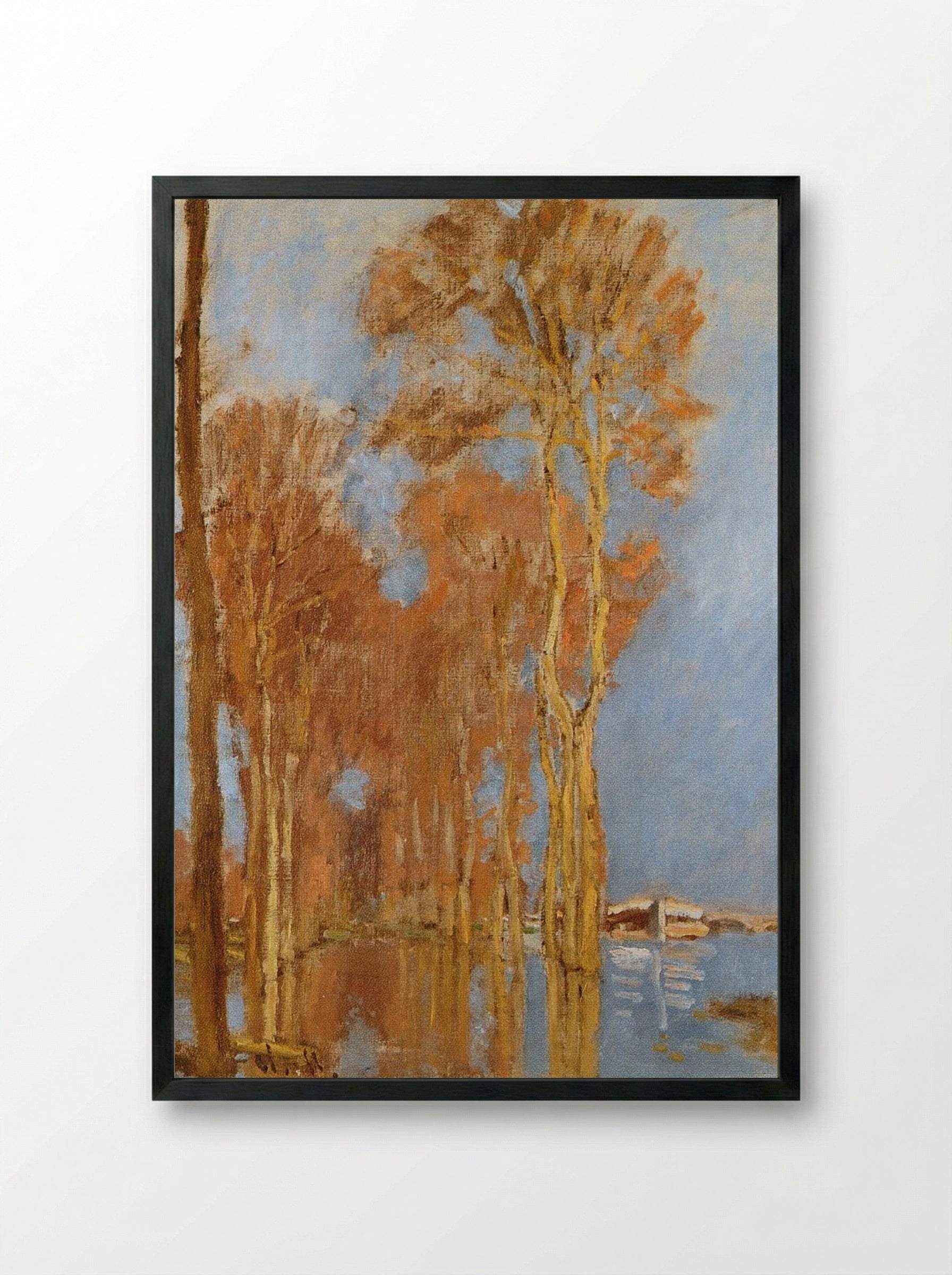The Flood - Armand Guillaumin - Framed Print Black