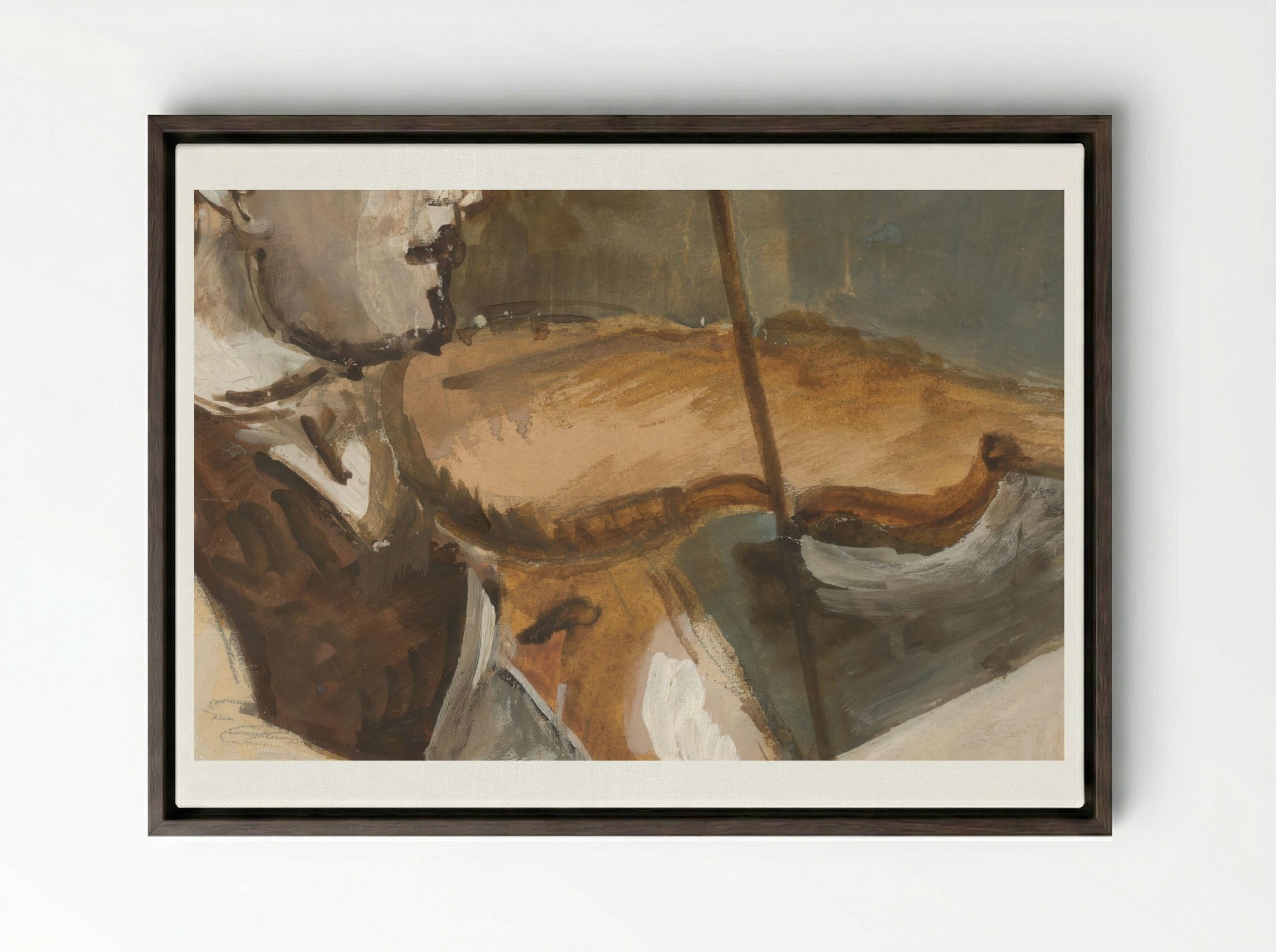 Gypsy Fiddler - Cyprian Majerník - Framed Canvas Dark Wood