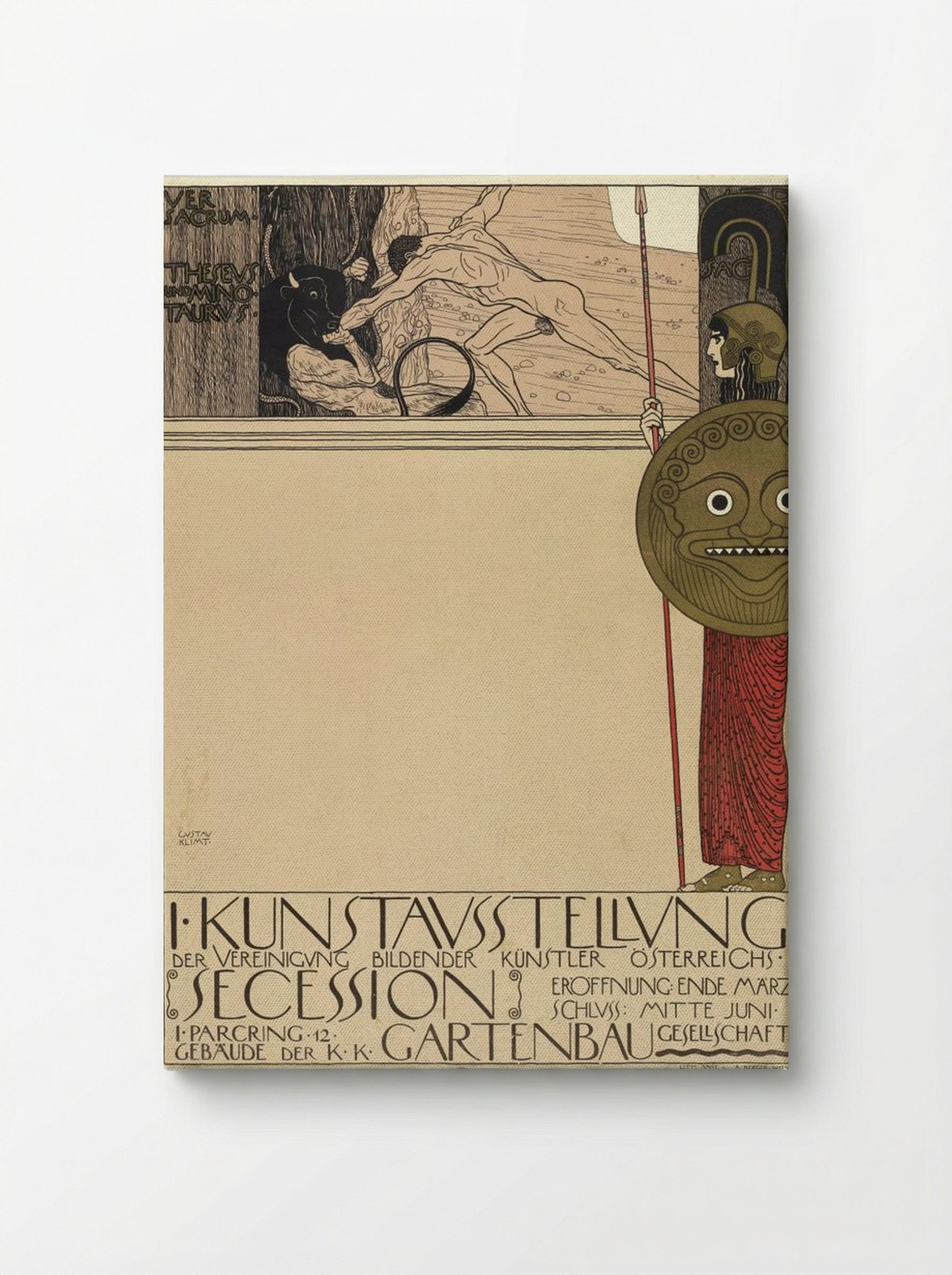 Poster for the 1st Secession Exhibition - Gustav Klimt - Canvas