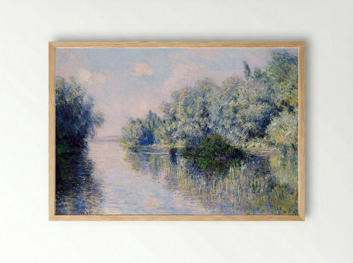 The Seine near Giverny - Claude Monet - Framed Print Wood