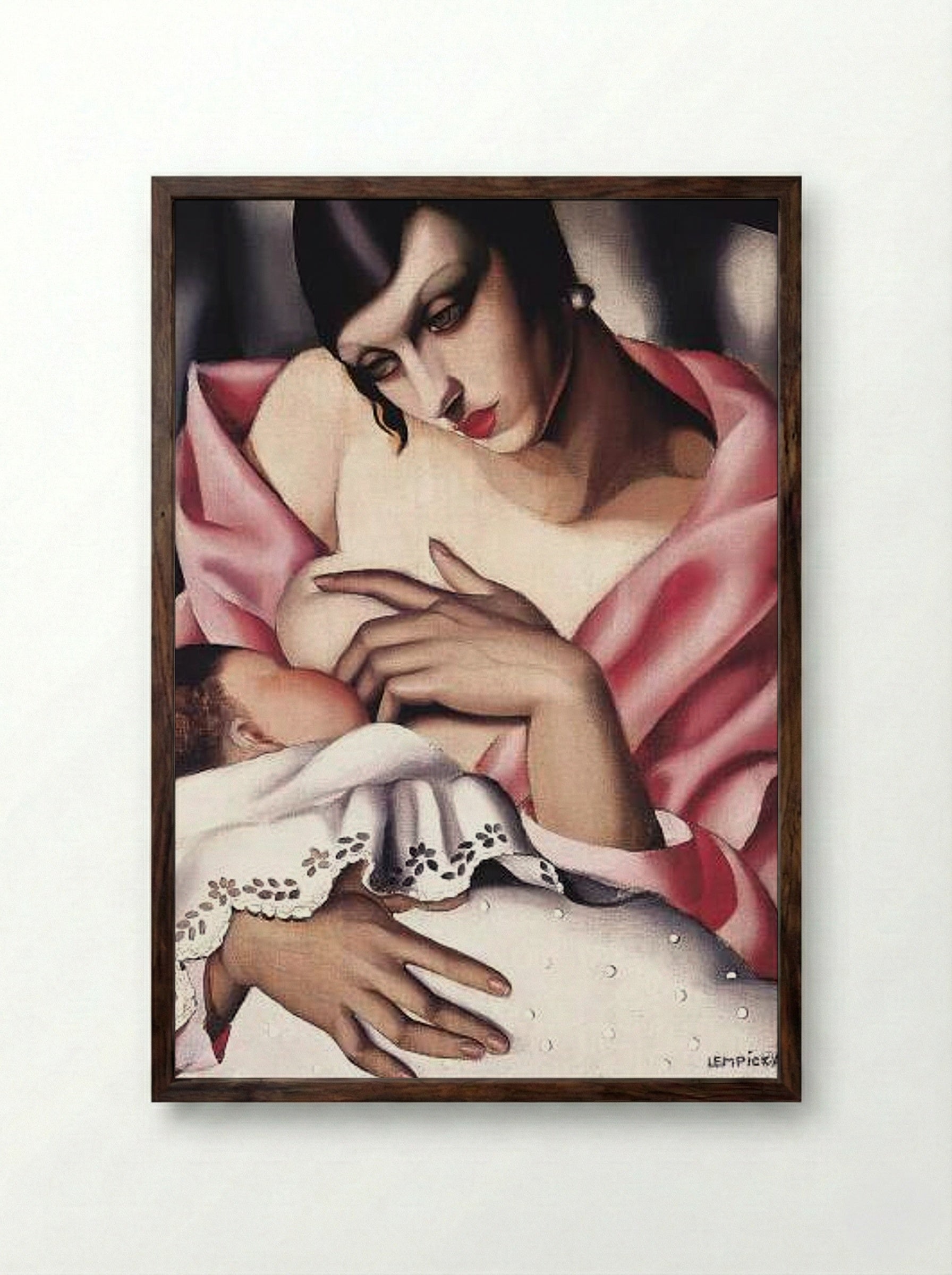 Maternity - Tamara de Lempicka - Framed Print Dark Wood