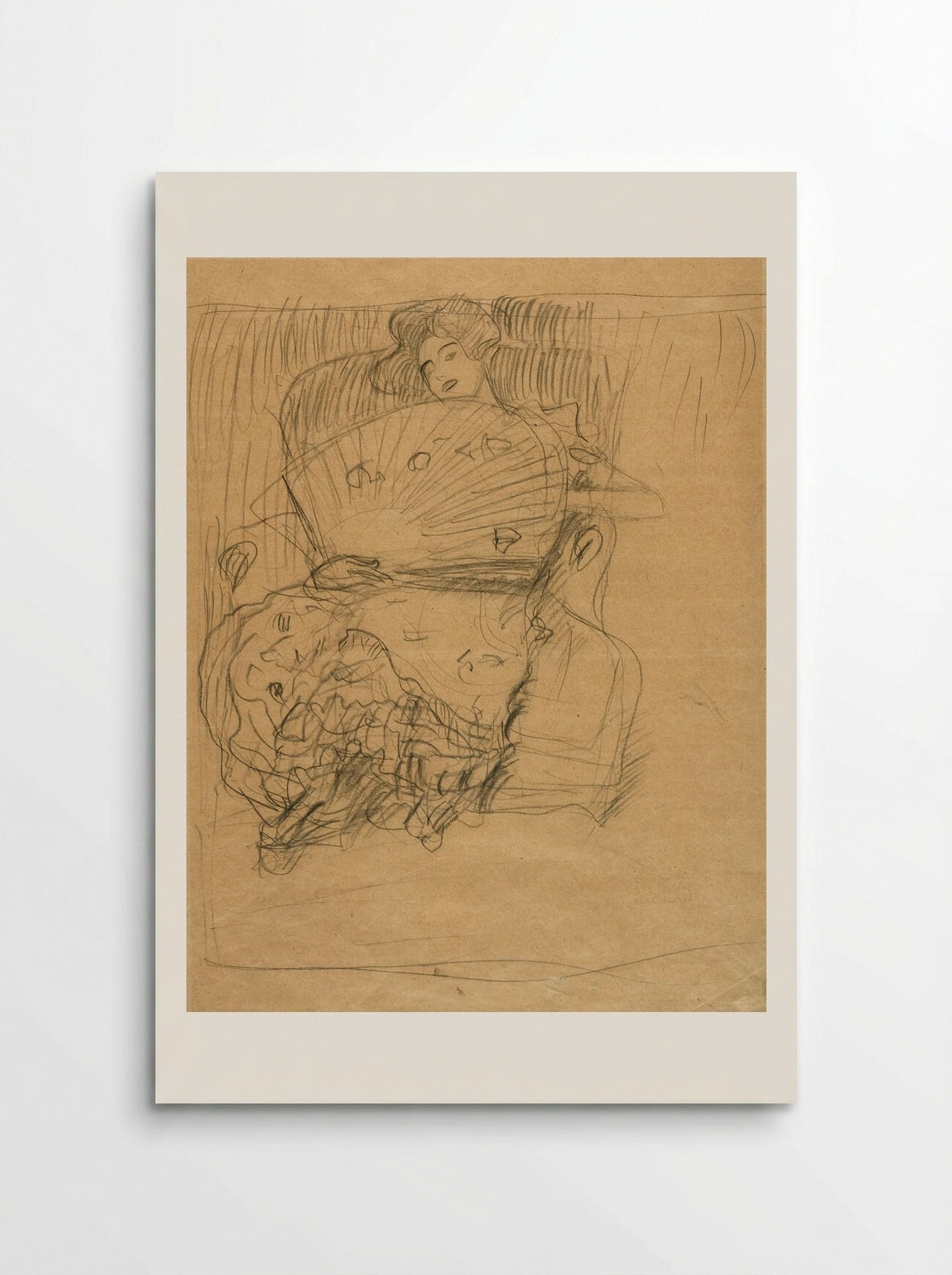Lady with a Fan - Gustav Klimt - Poster