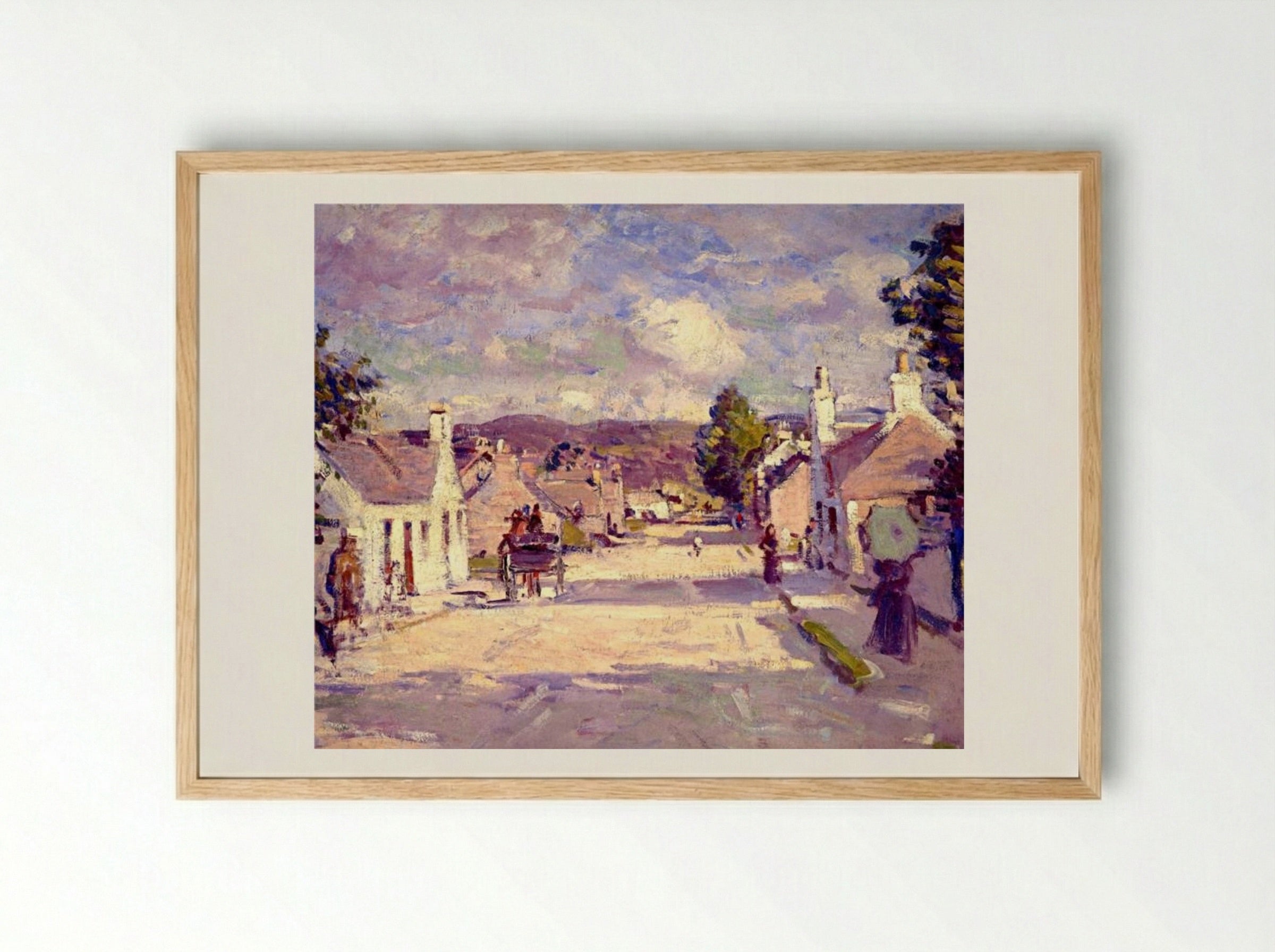 A Street, Comrie - Samuel Peploe - Framed Print Wood